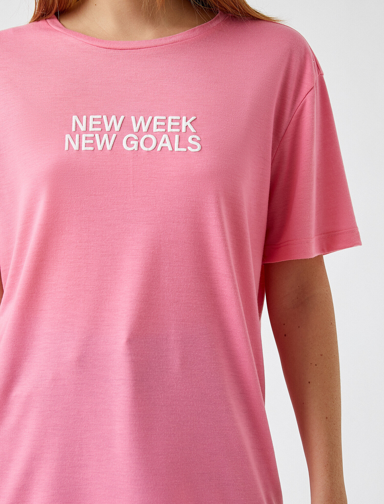   Bisiklet Yaka Baskılı Tişört