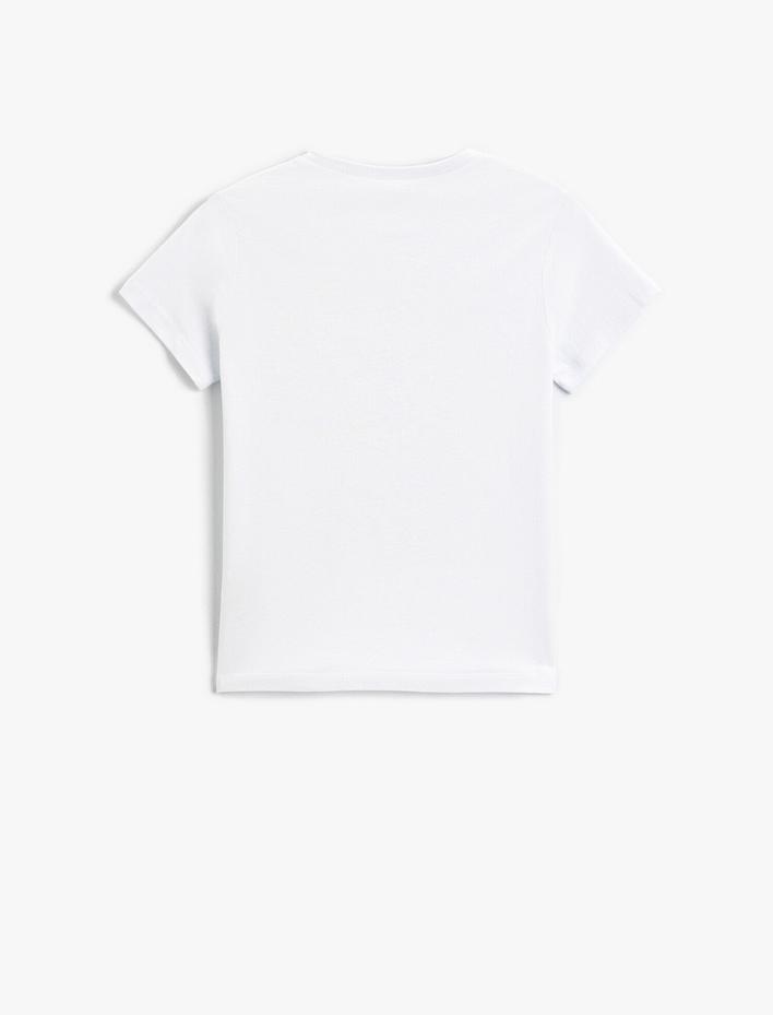 Erkek Çocuk Köpek Balığı Baskılı Kısa Kollu Tişört Pamuklu