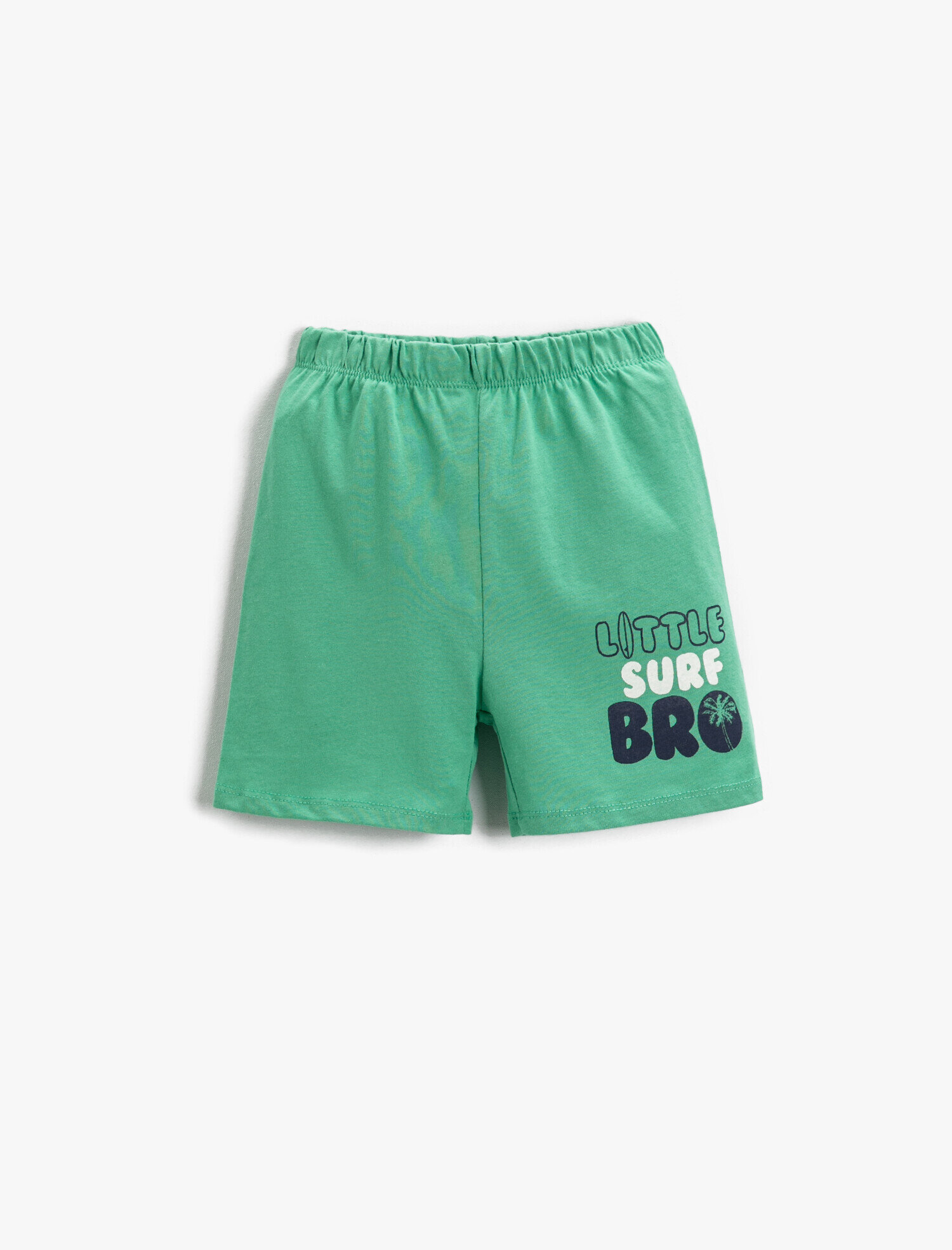  Erkek Bebek Slogan Baskılı Şort Pamuklu