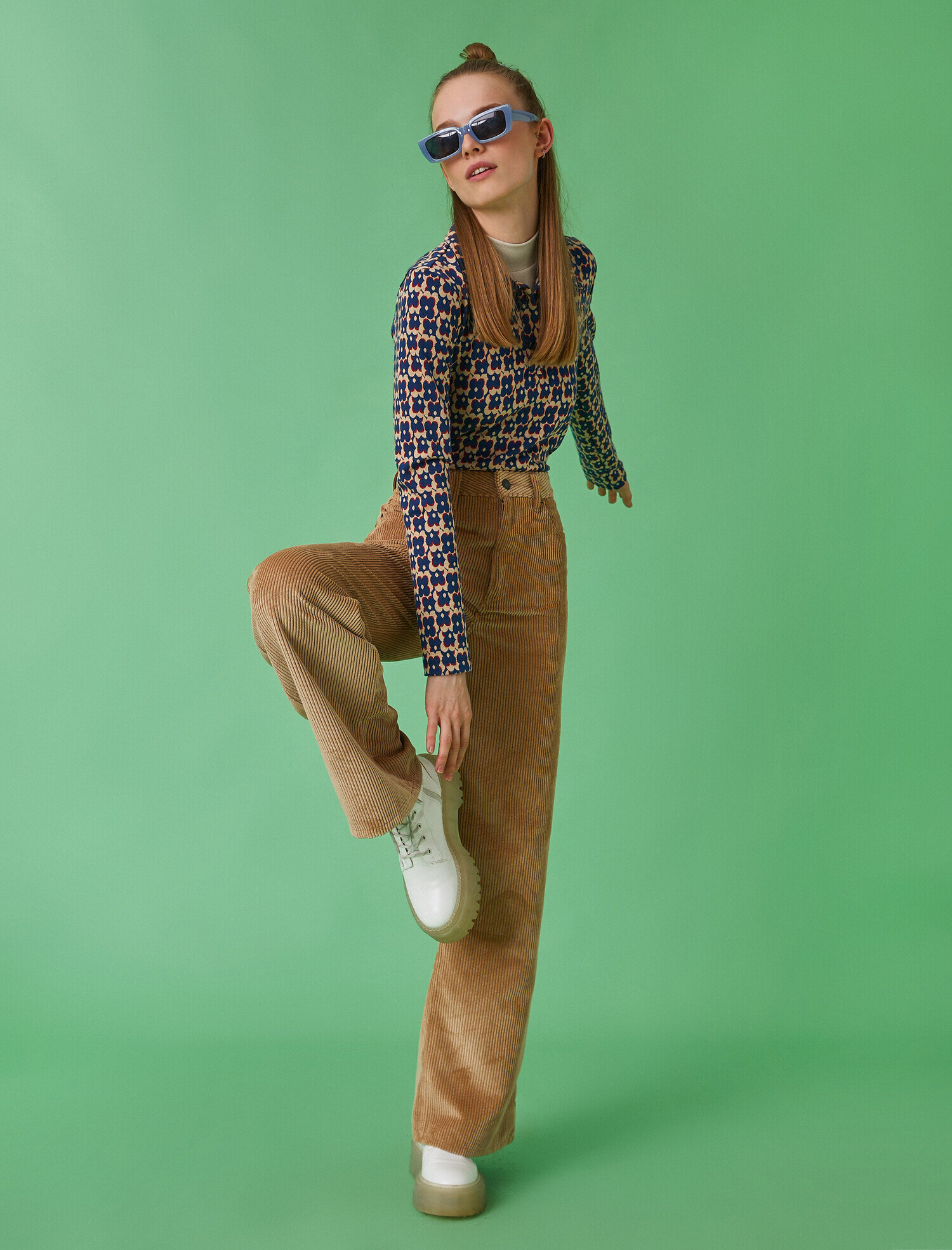   Yüksek Bel Geniş Paça Pantolon