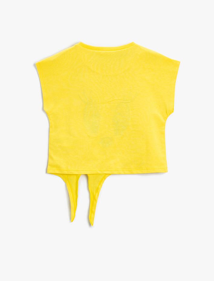 Kız Çocuk Tweety Lisanslı Kısa Kollu Tişört Pamuklu Pullu Payetli