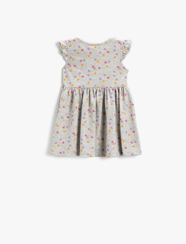 Kız Bebek Penye Elbise Çiçek Baskılı
