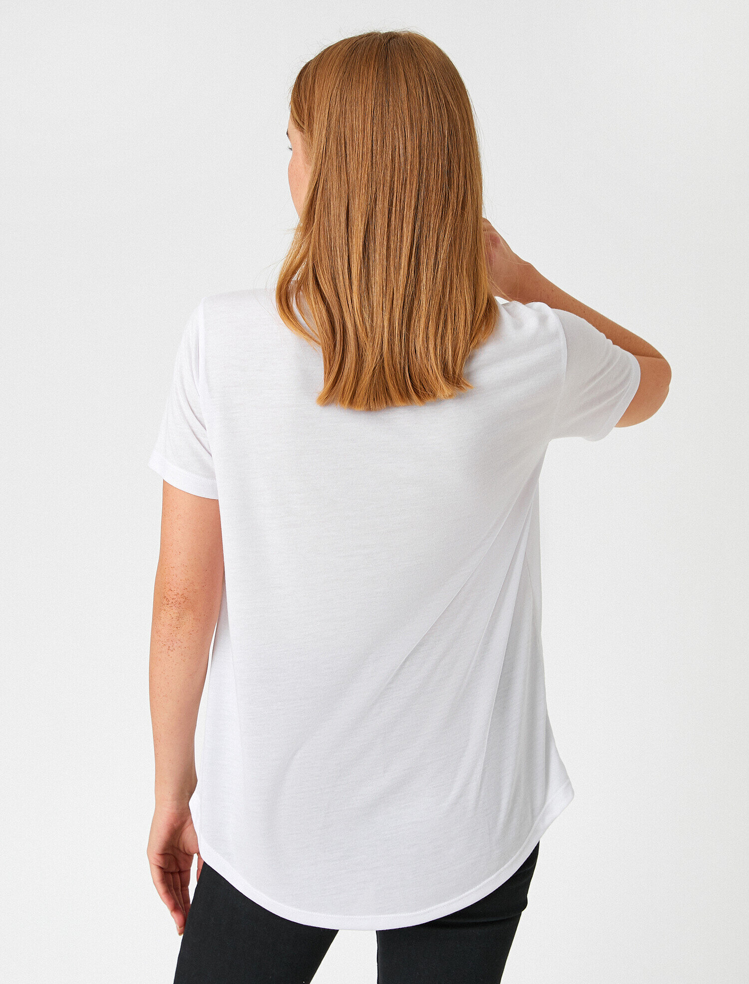   Bisiklet Yaka Kısa Kollu Baskılı Tişört