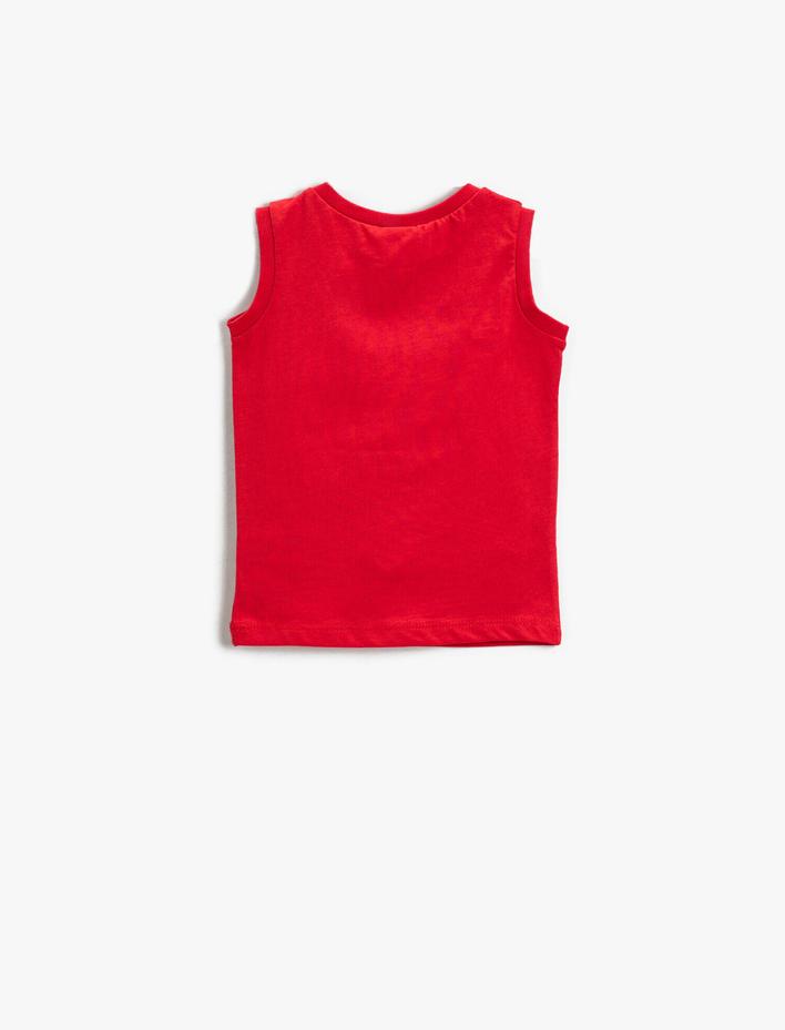 Erkek Bebek Baskılı Kolsuz Atlet Pamuklu