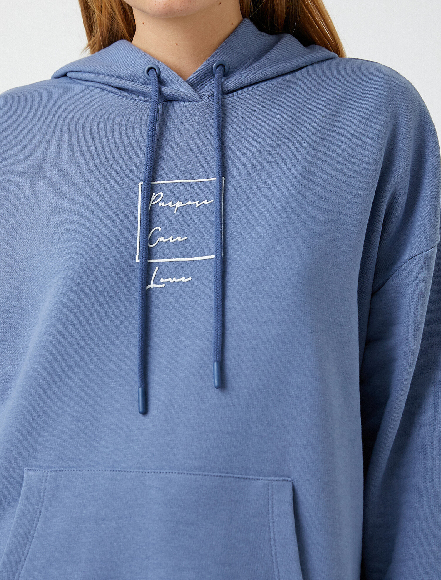 Kapüşonlu Baskılı Sweatshirt