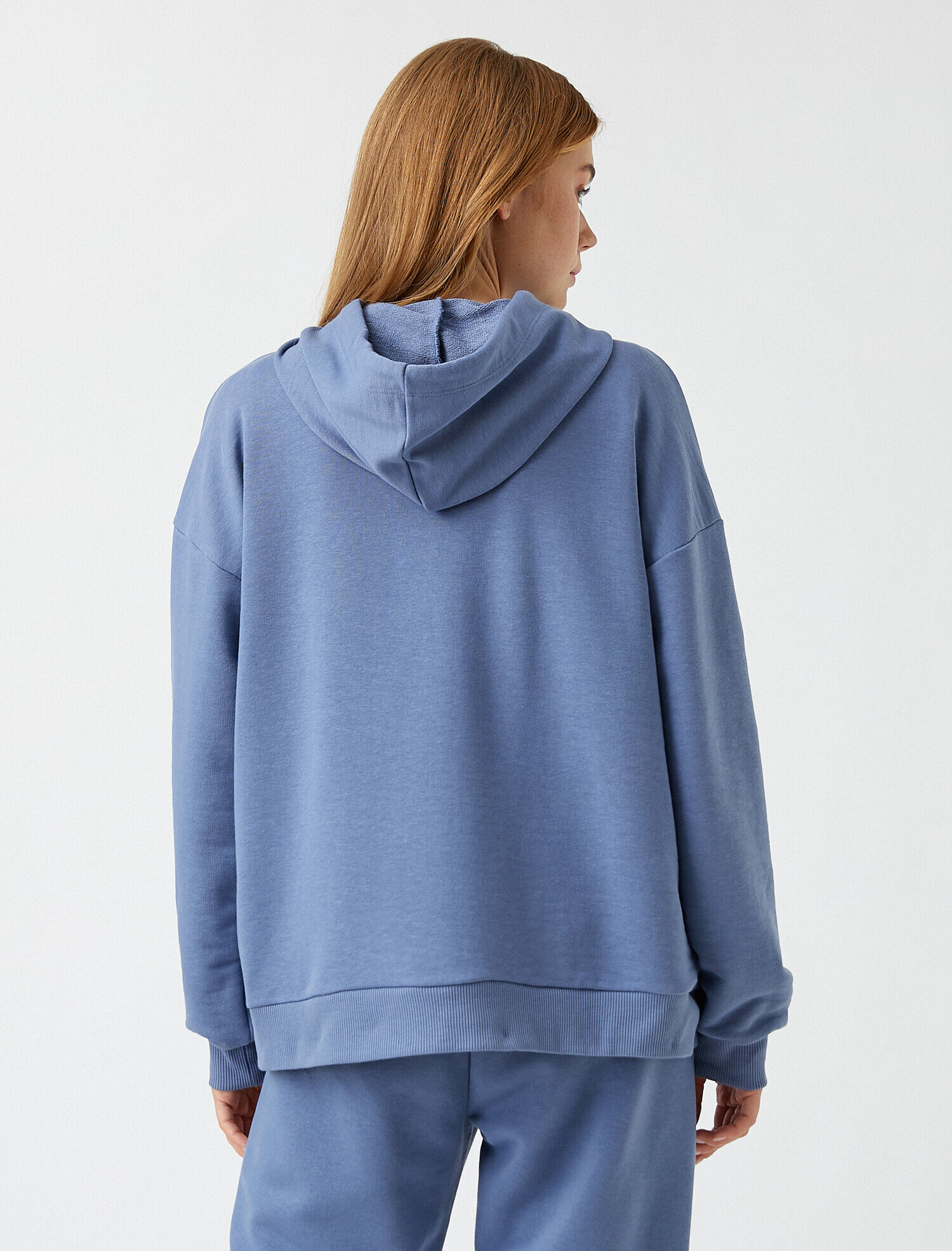 Kapüşonlu Baskılı Sweatshirt