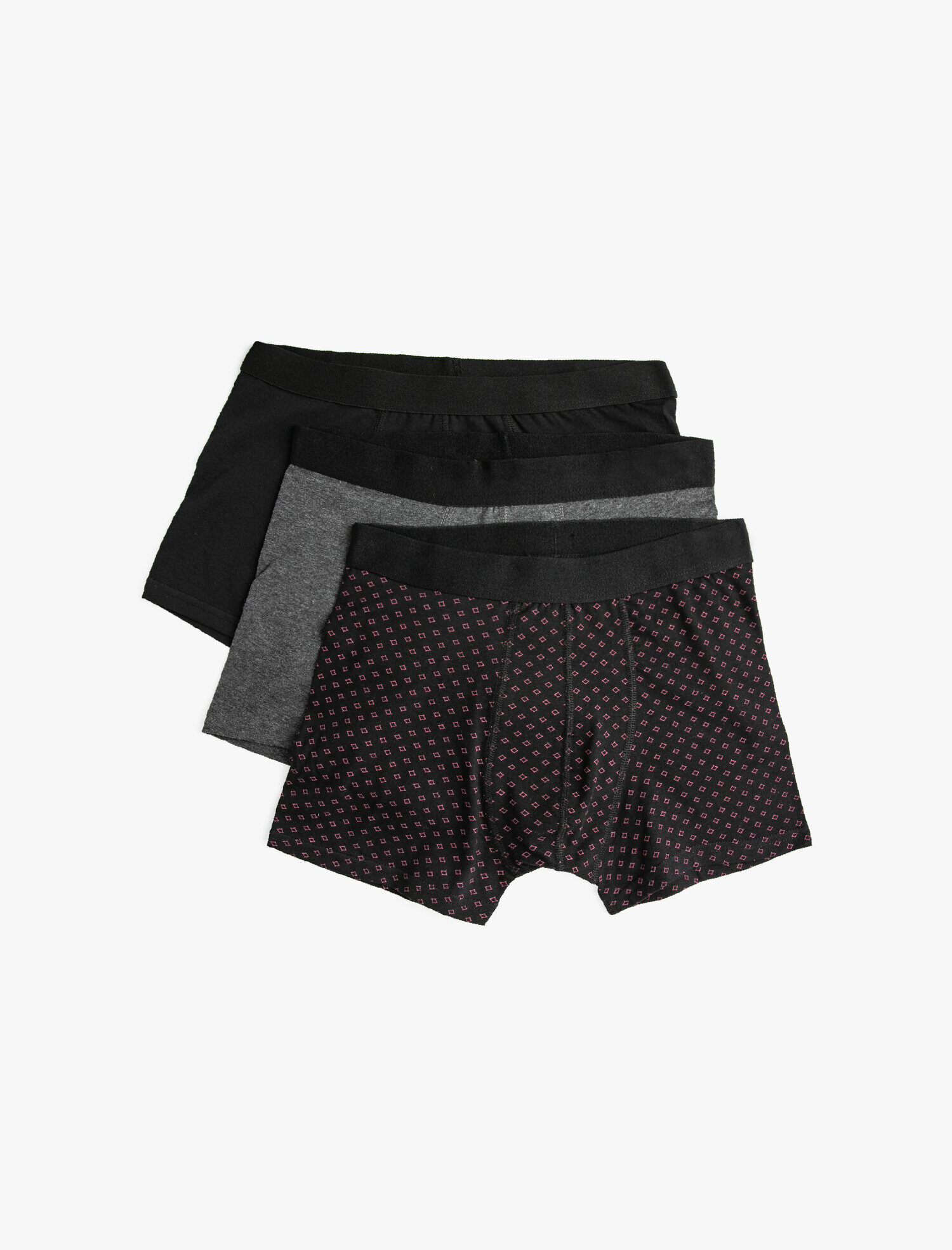   Pamuklu Basic 3'lü Boxer Seti