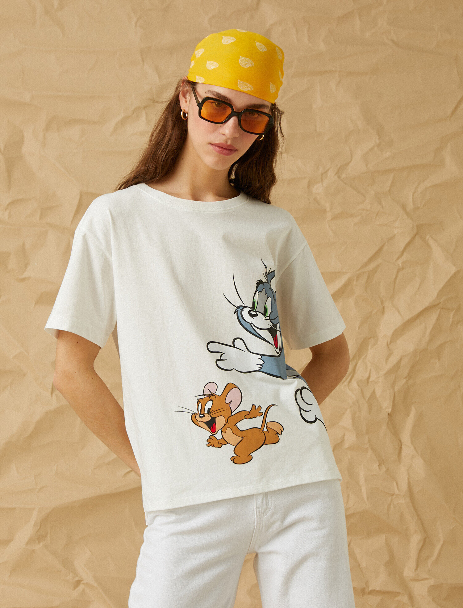   Tom&Jerry Lisanslı Baskılı Kısa Kollu Tişört