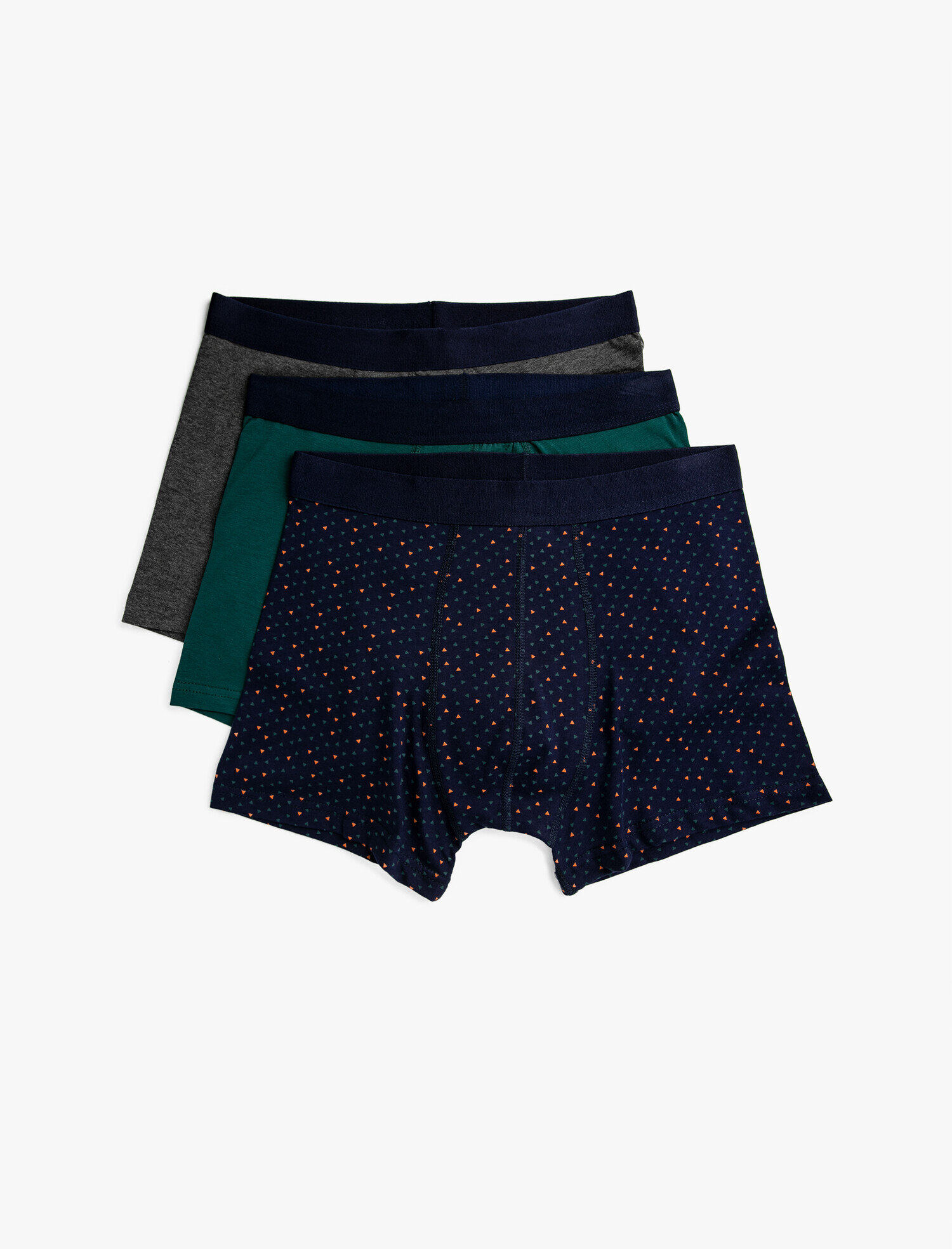   Pamuklu Desenli 3'lü Boxer Seti