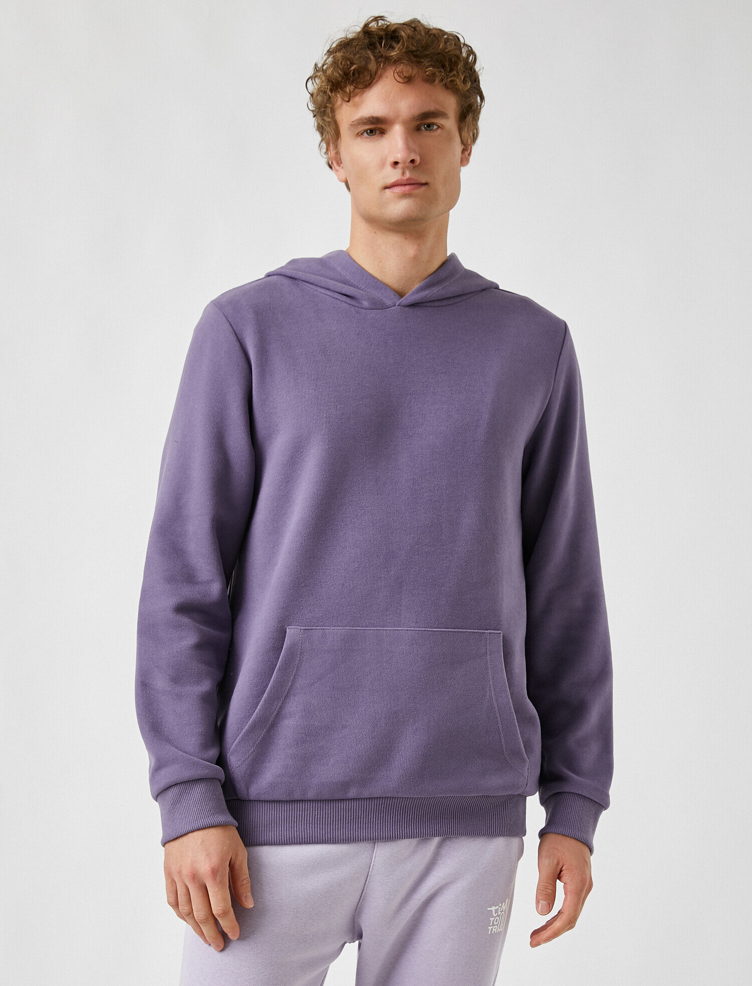 Oversize Basic Kapüşonlu Sweatshirt