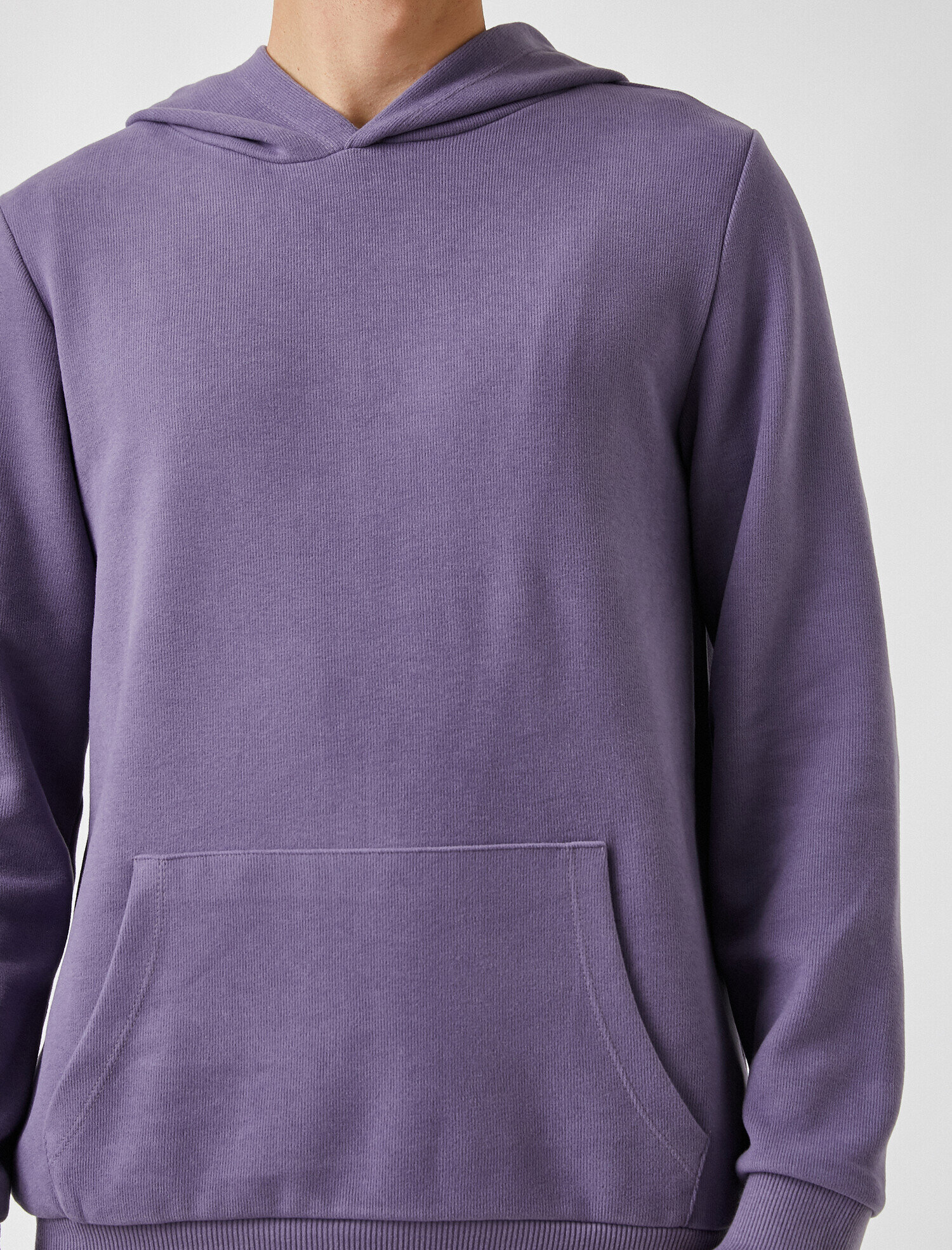 Oversize Basic Kapüşonlu Sweatshirt