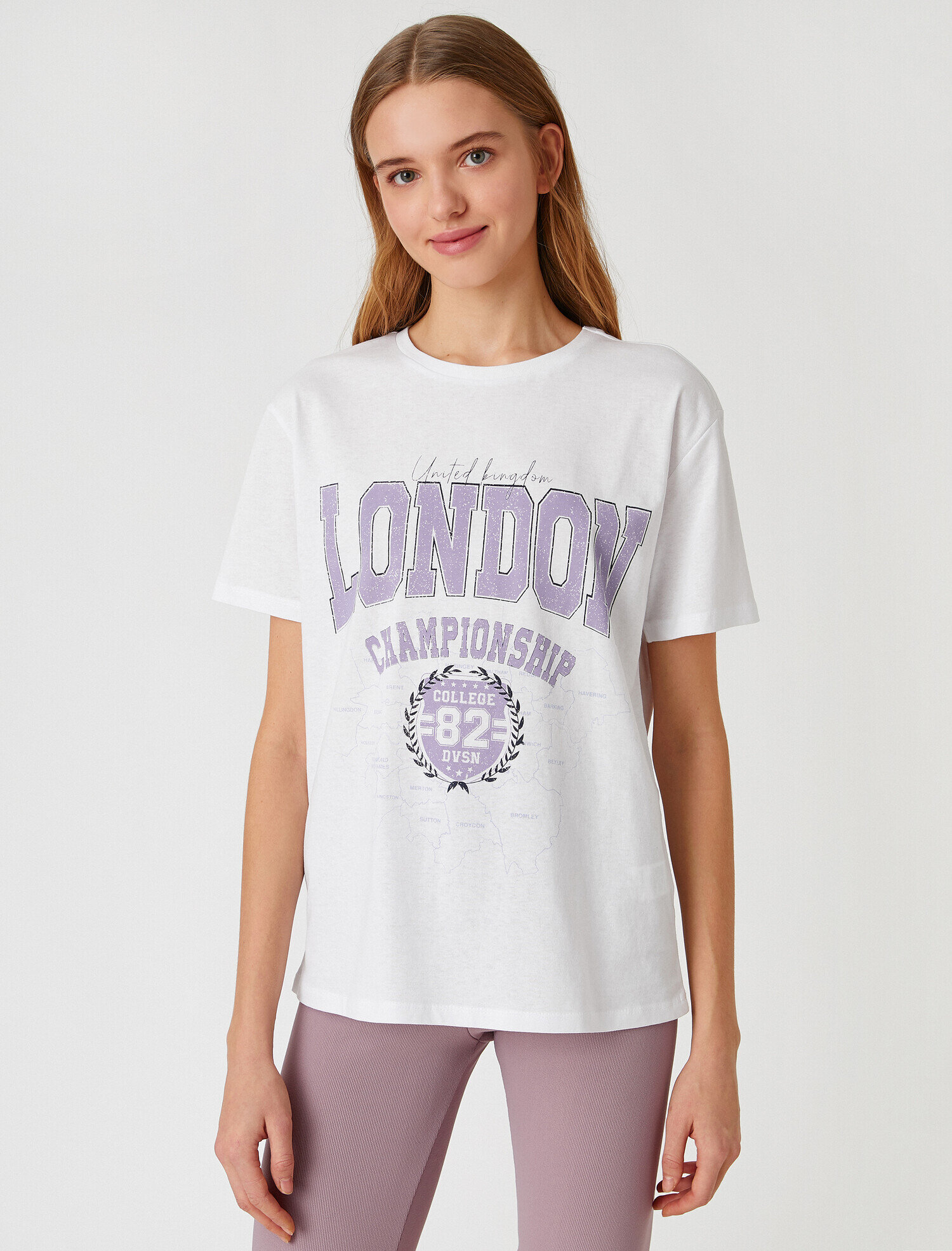 Baskılı Kısa Kollu Pamuklu Tişört