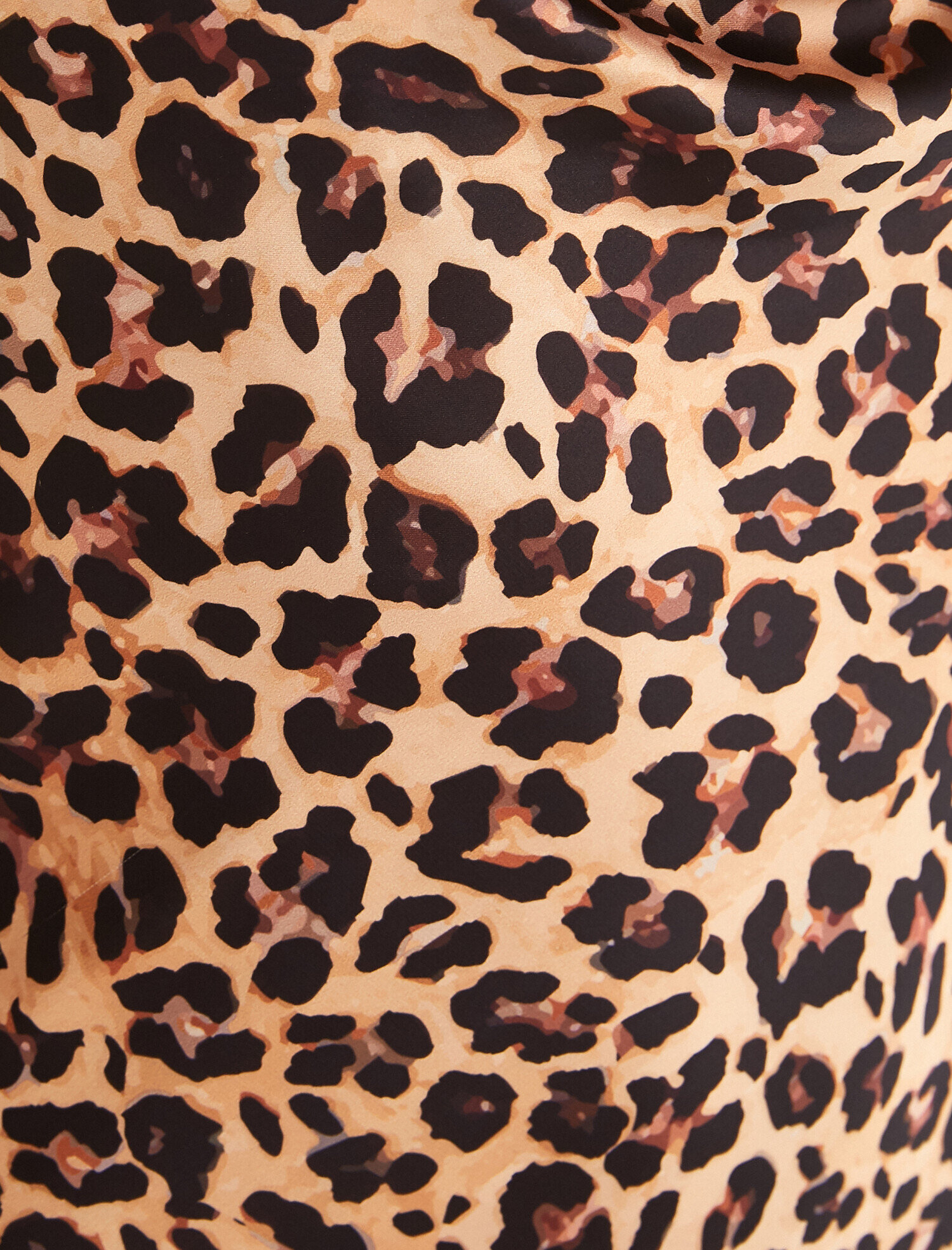   Leopar Desenli Askılı Midi Elbise