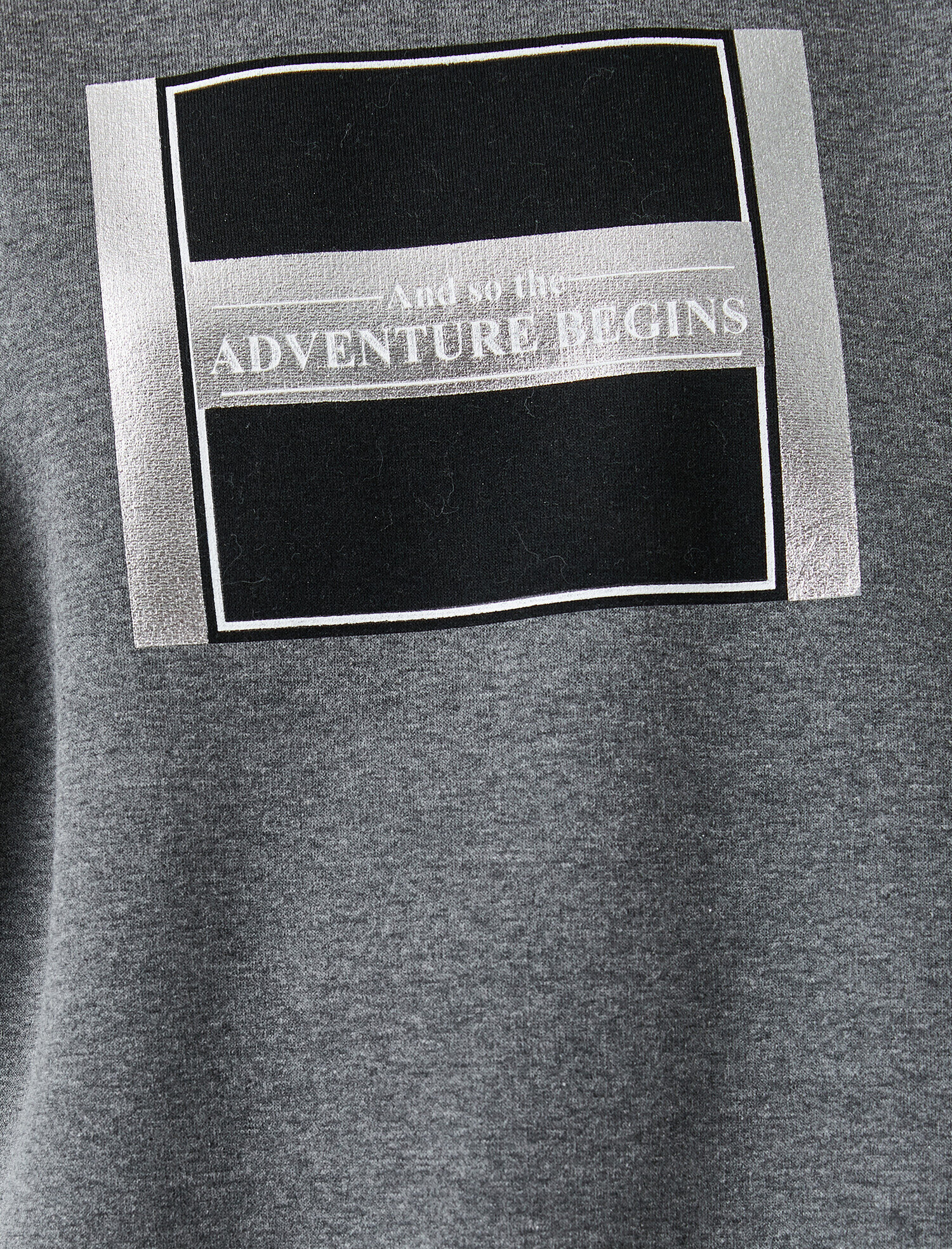   Bisiklet Yaka Baskılı Oversize Sweatshirt