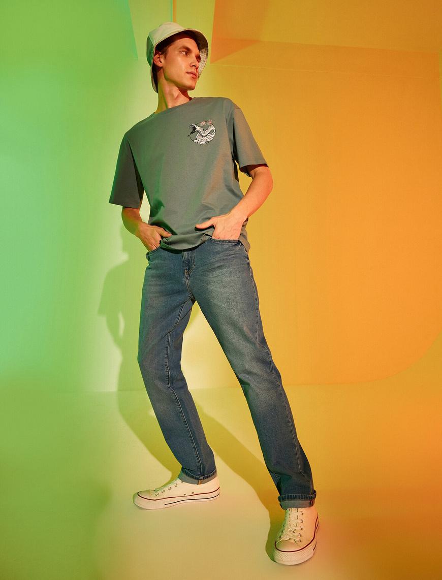   Slim Fit Kot Pantolon - Brad Jean