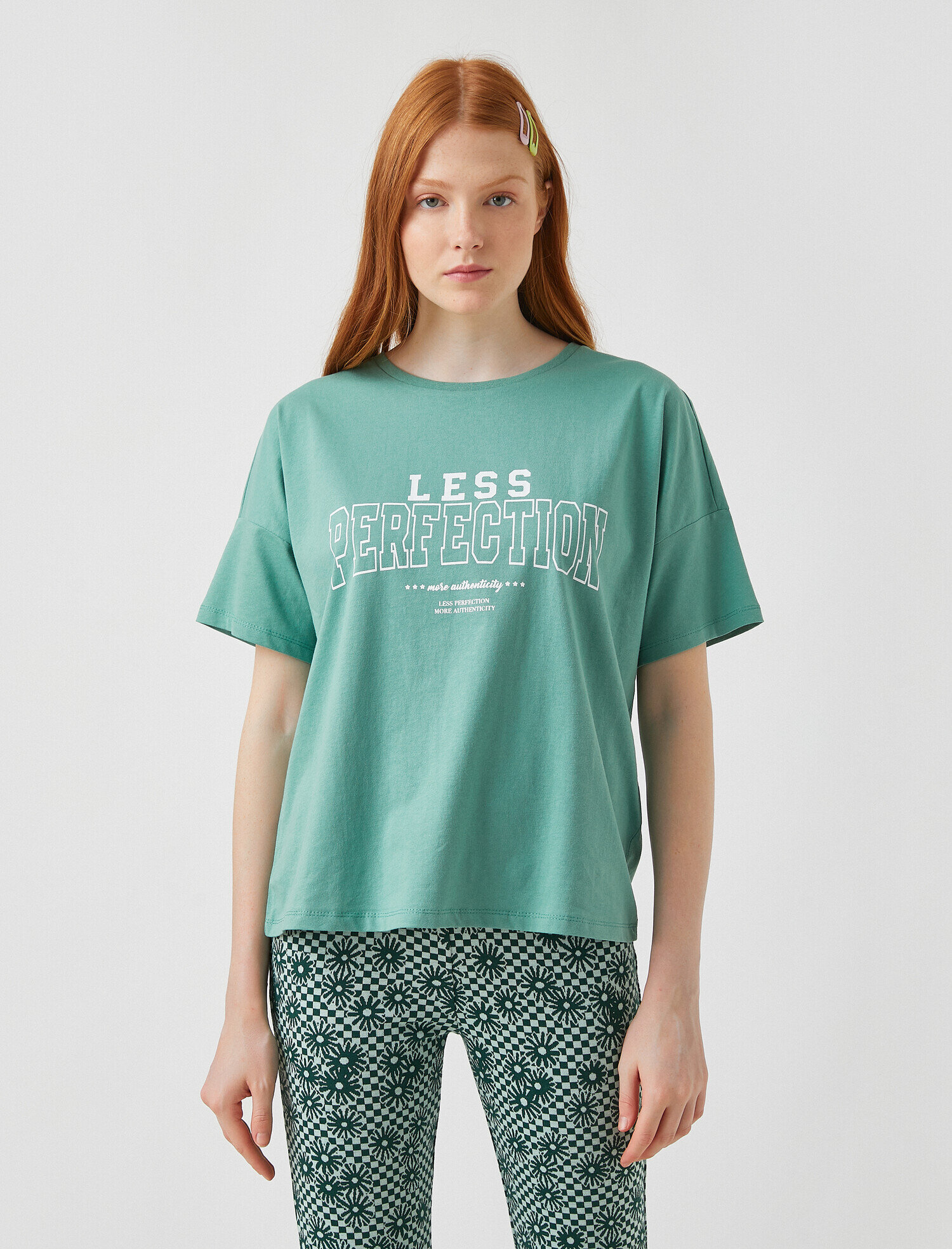   Baskılı Kısa Kollu Pamuklu Tişört