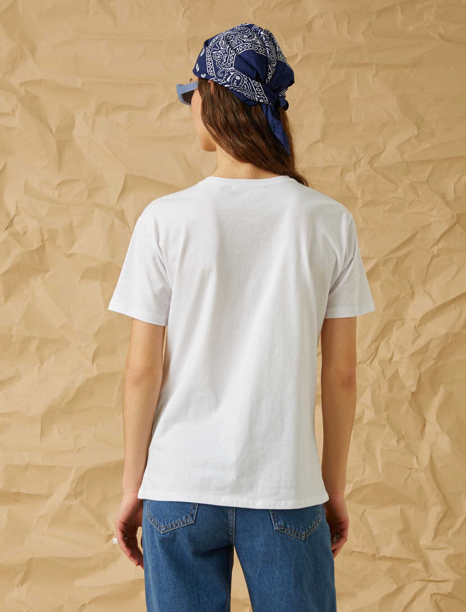   Baskılı Kısa Kollu Pamuklu Tişört