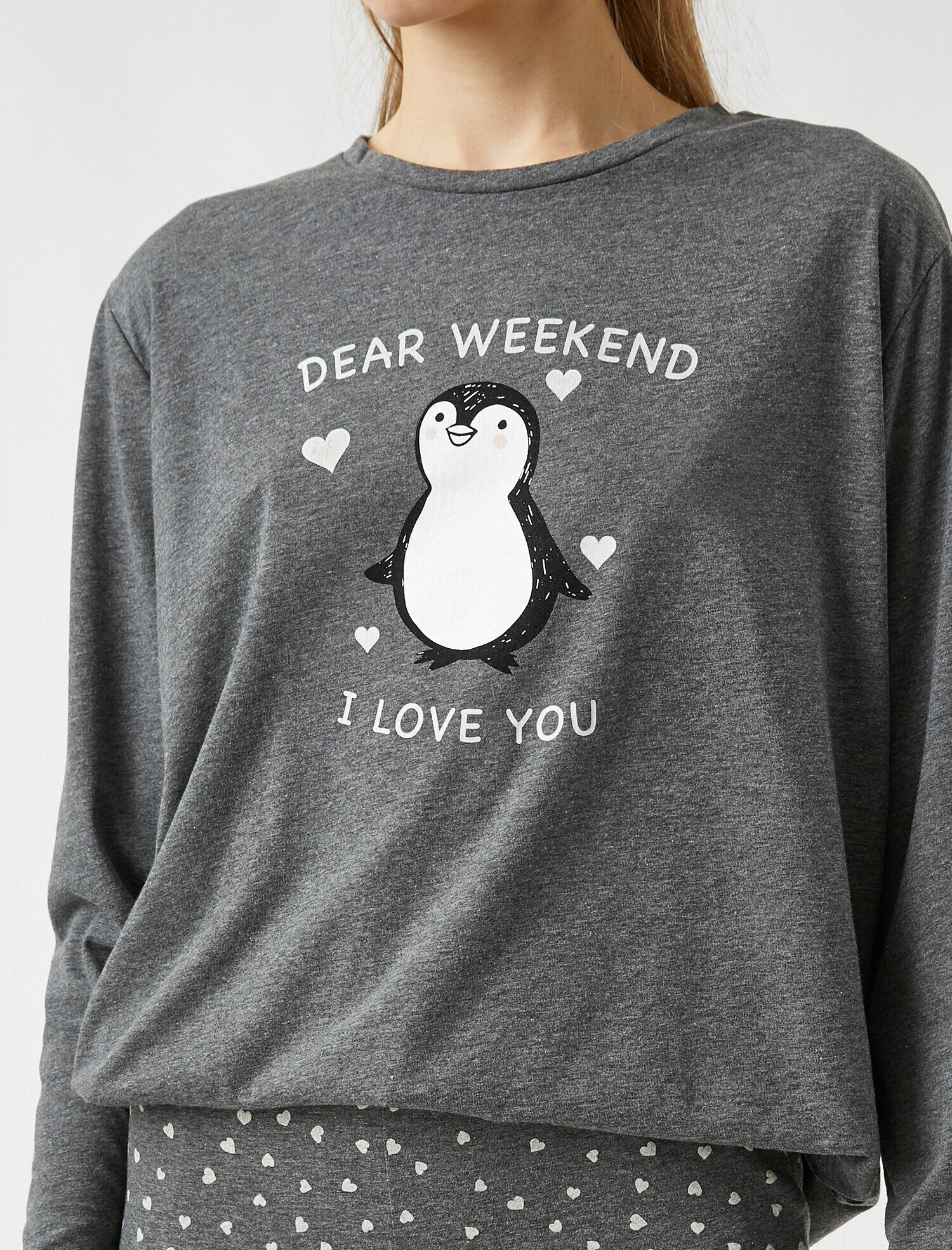   Baskılı Uzun Kollu Pijama Takımı