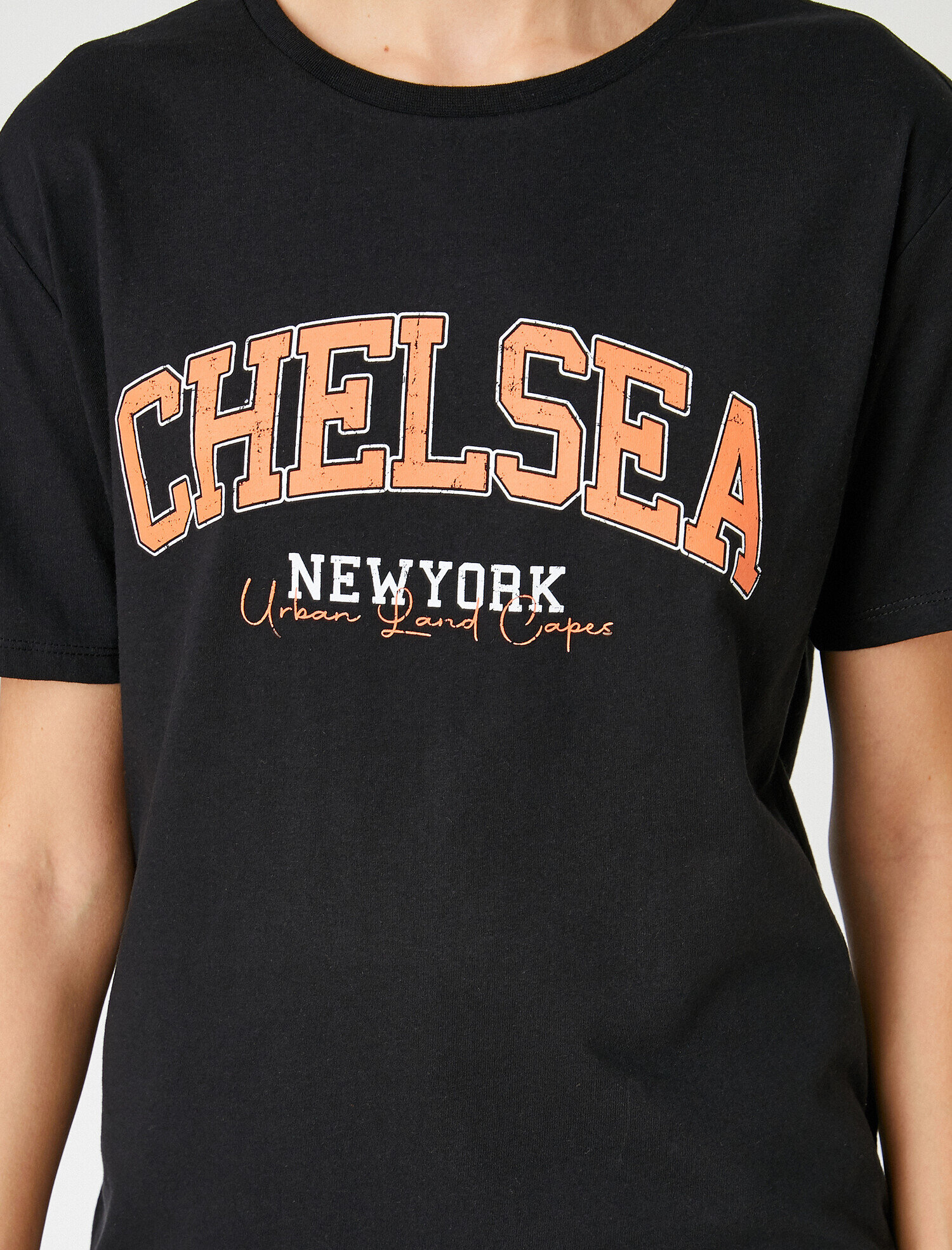   Baskılı Kısa Kollu Pamuklu Tişört