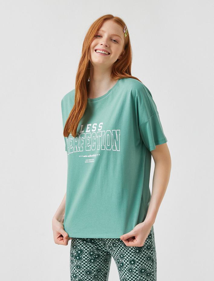  Baskılı Kısa Kollu Pamuklu Tişört