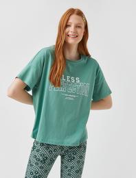 Baskılı Kısa Kollu Pamuklu Tişört