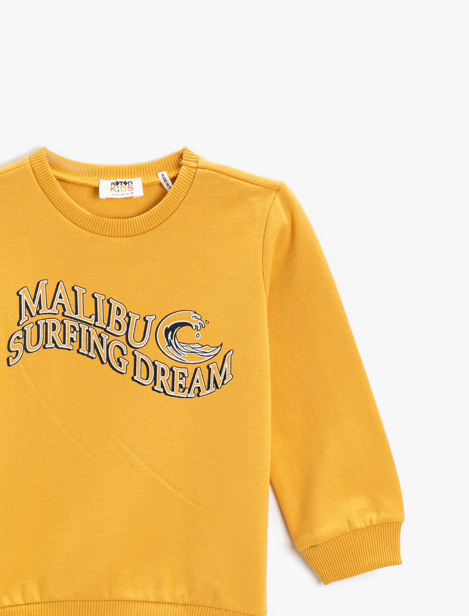  Erkek Çocuk Baskılı Uzun Kollu Sweatshirt Bisiklet Yaka