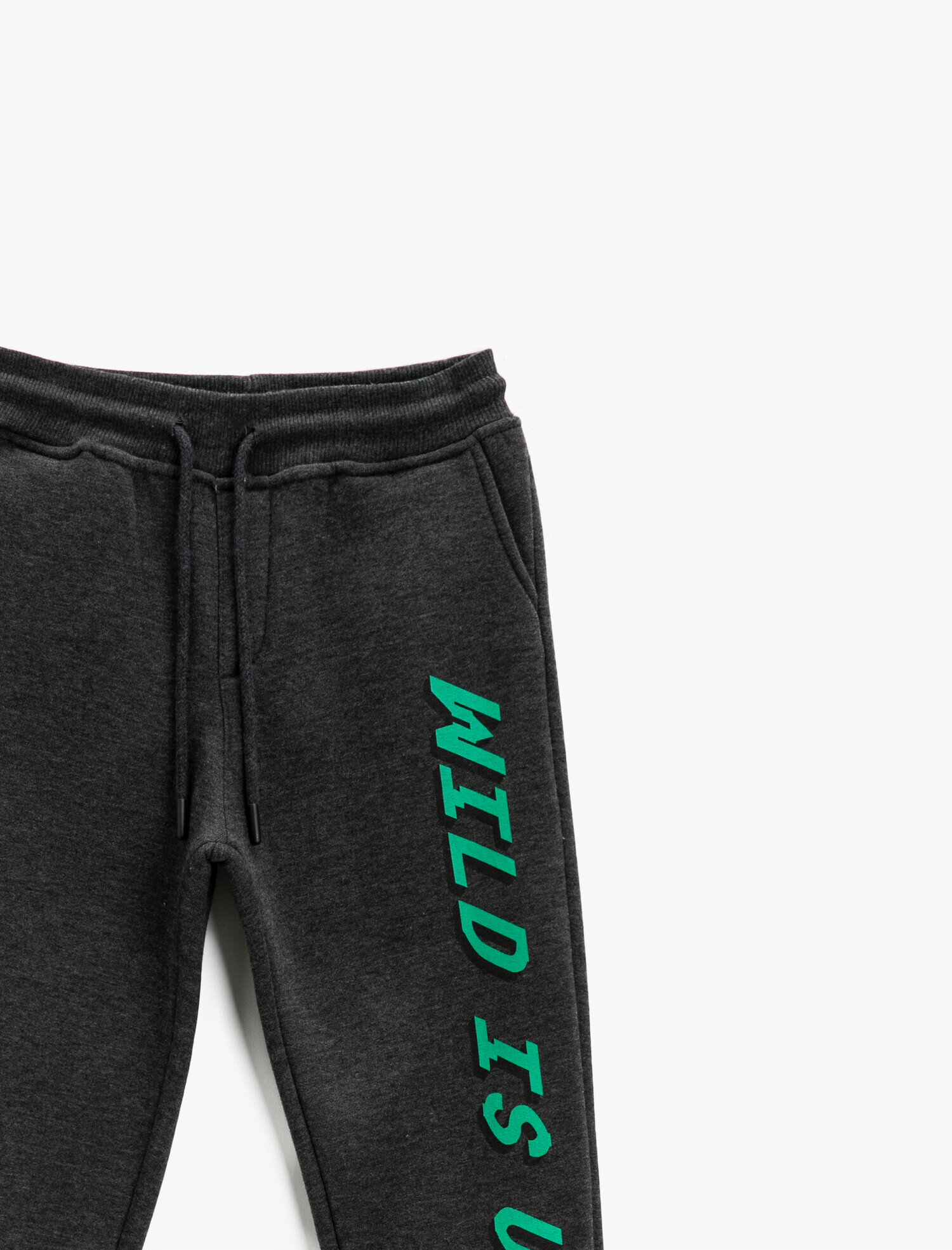  Erkek Çocuk Slogan Baskılı Eşofman Altı Jogger