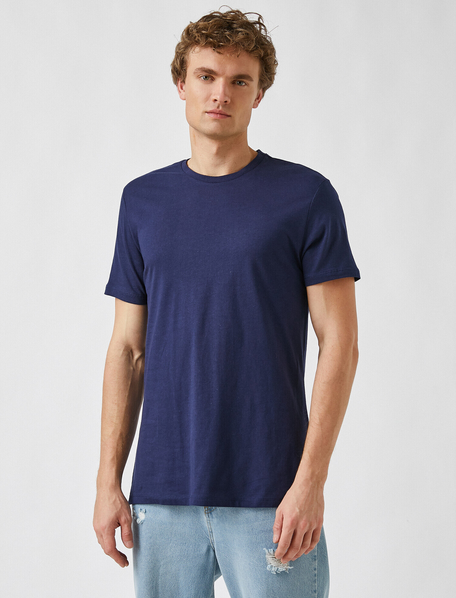 Basic Tişört Bisiklet Yaka