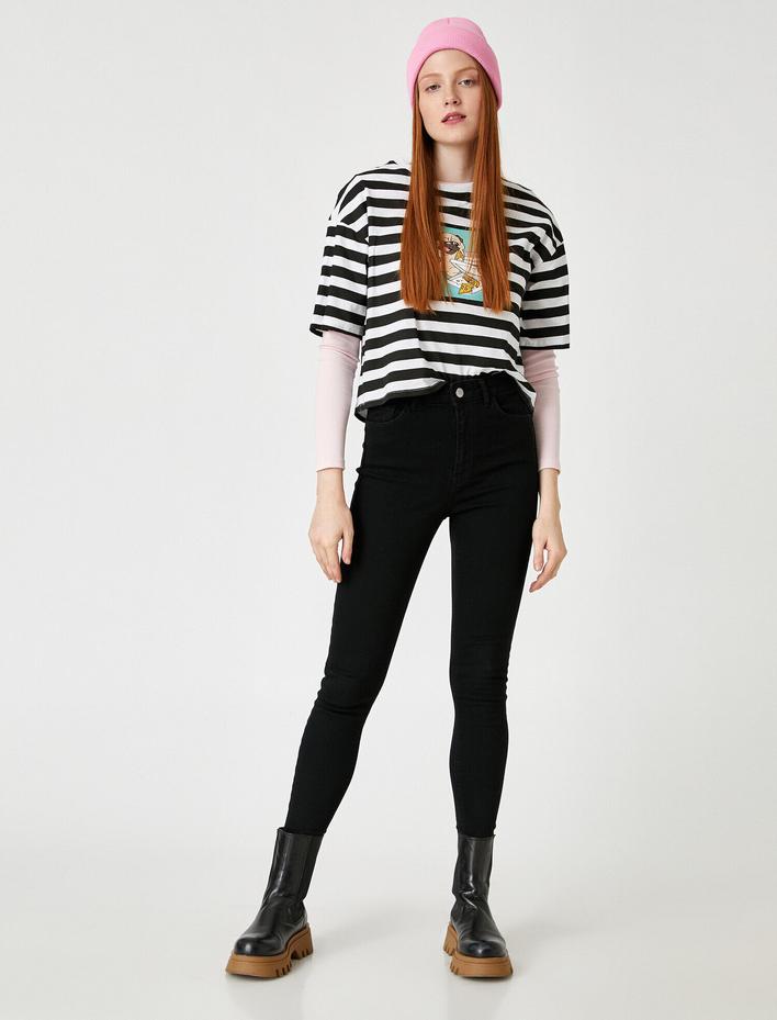  Yüksek Bel Dar Kesim Kot Pantolon - Skinny Jean