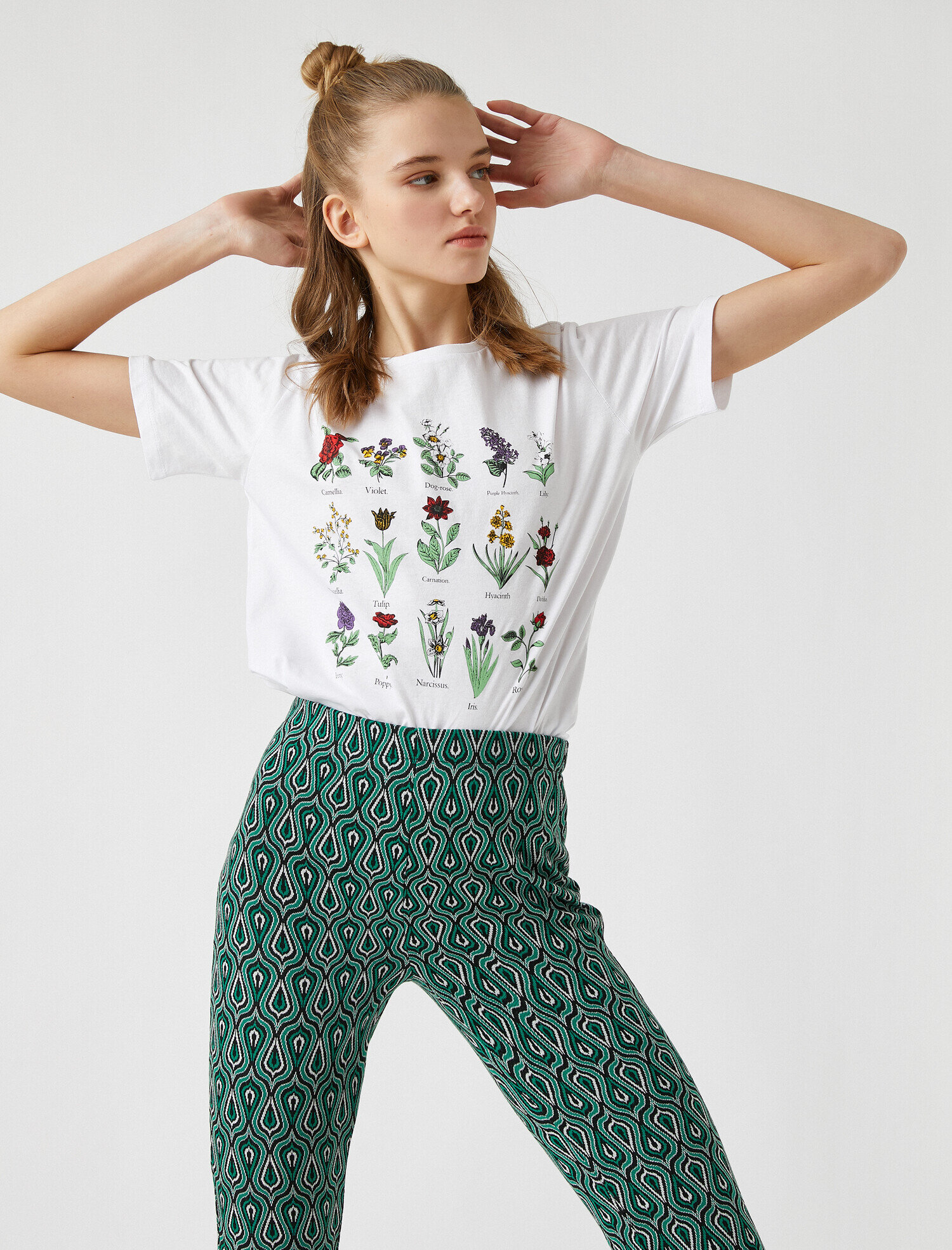   Baskılı Kısa Kollu Pamuklu Tişört