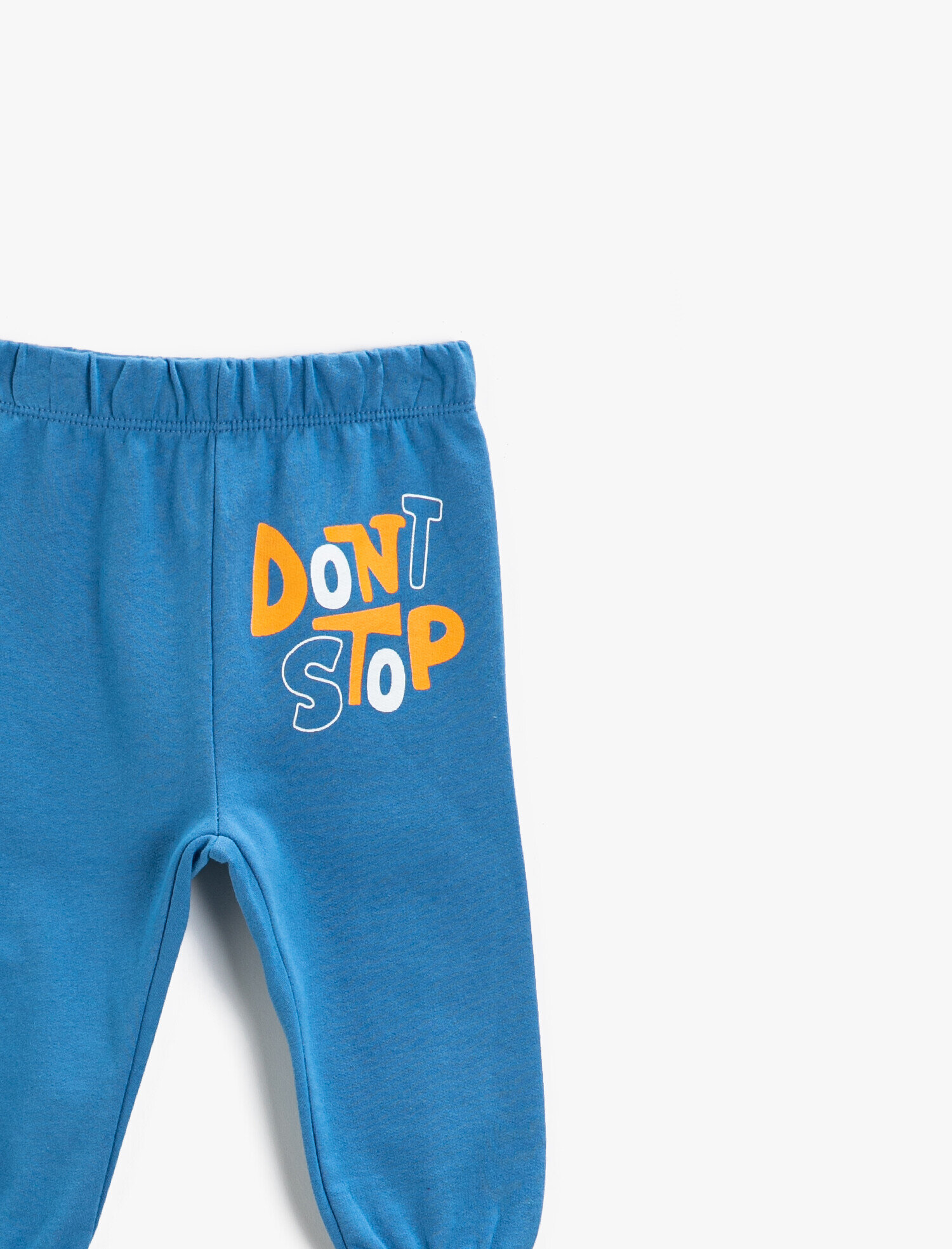  Erkek Bebek Baskılı Beli Lastikli Jogger Eşofman Altı Pamuklu