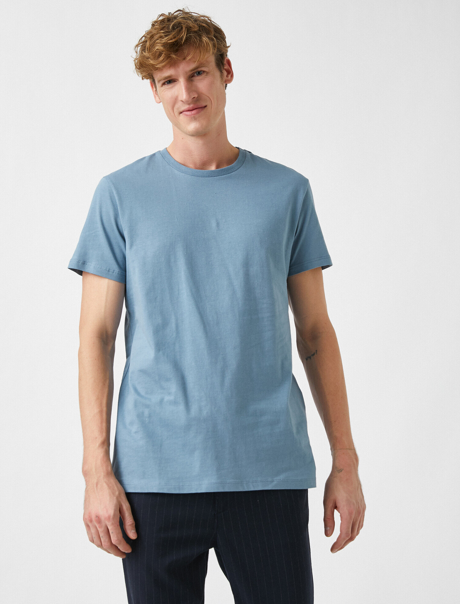   Basic Tişört Bisiklet Yaka