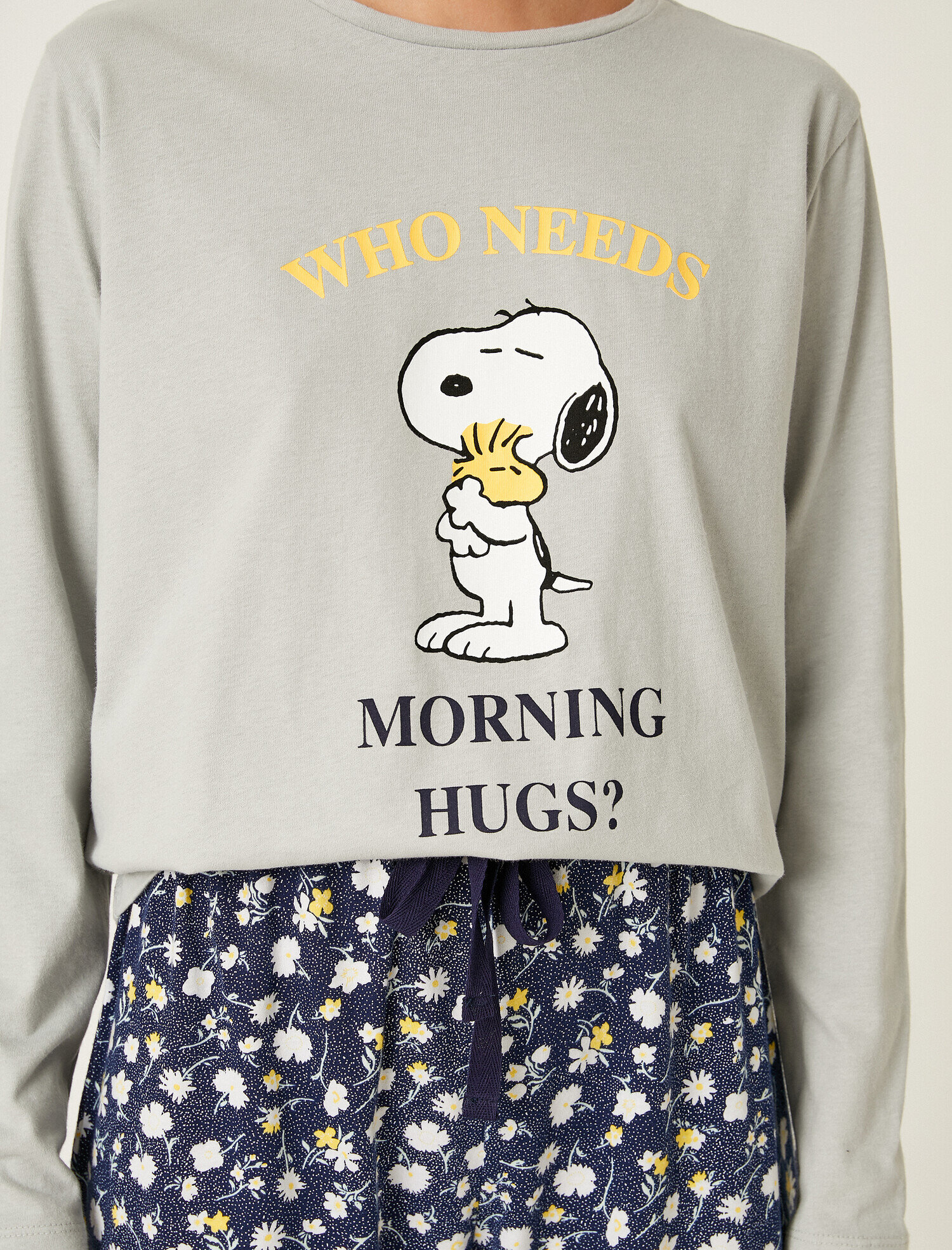   Snoopy Lisanslı Baskılı Pamuklu Pijama Takımı