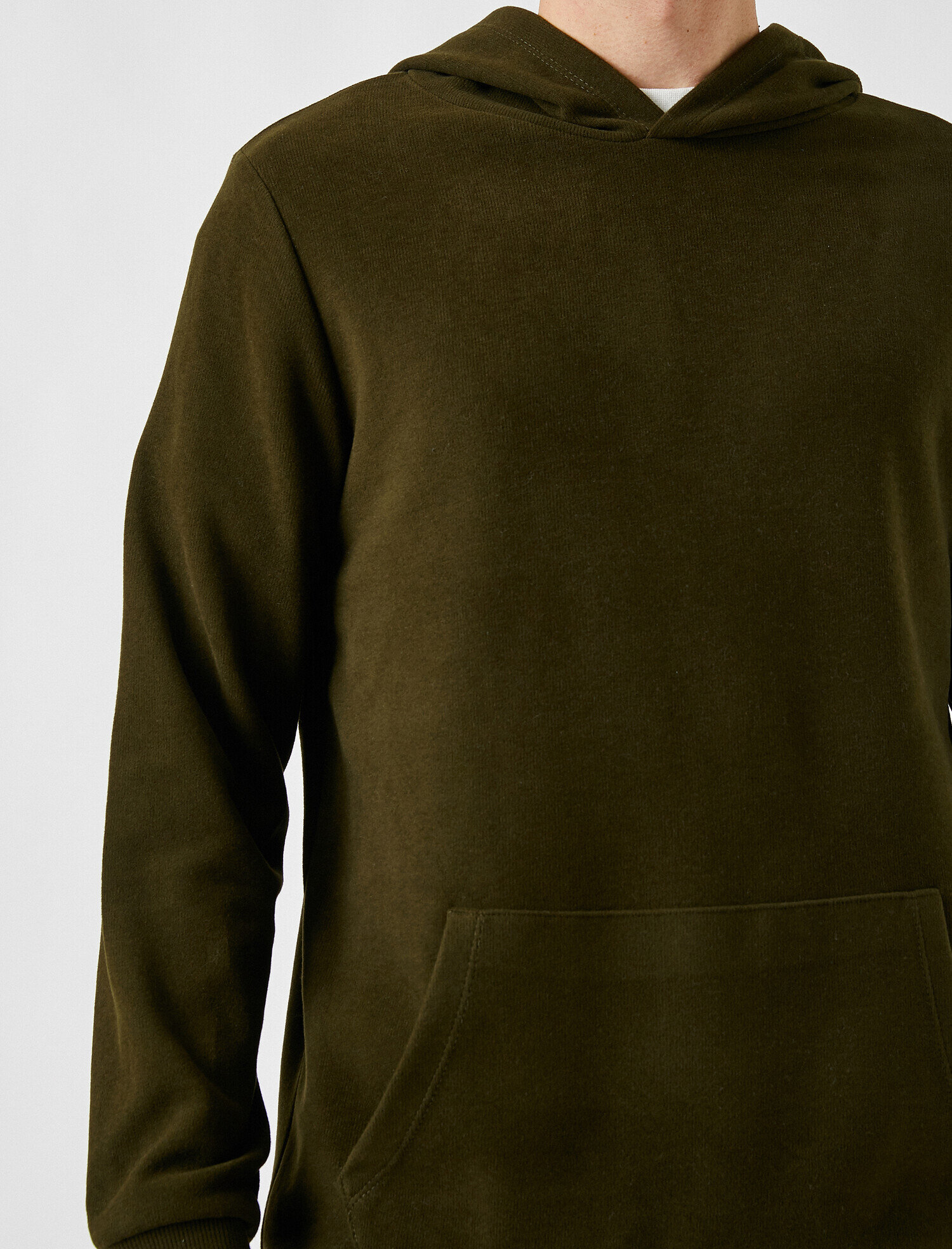   Oversize Basic Kapüşonlu Sweatshirt