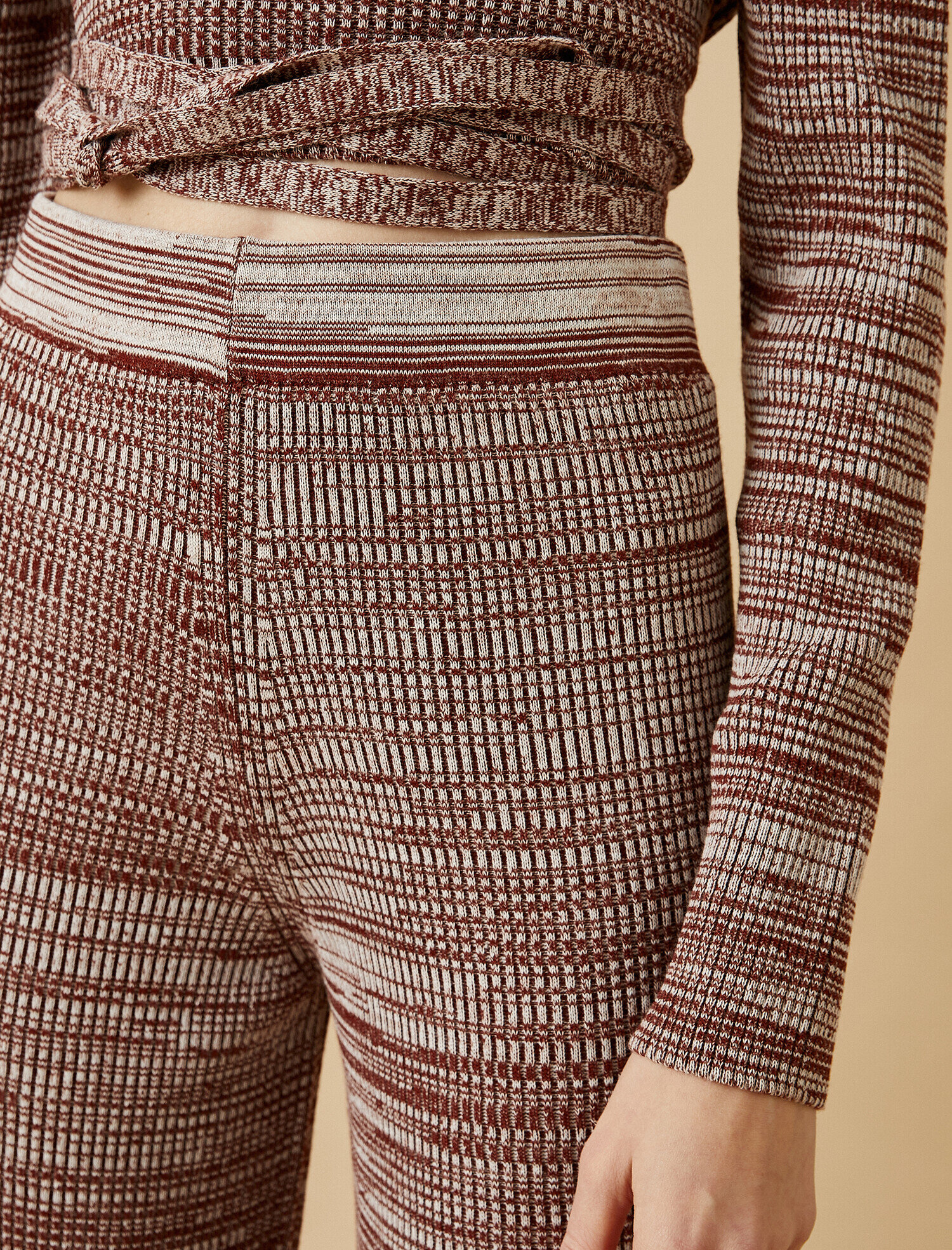   Yüksek Bel Triko Pantolon