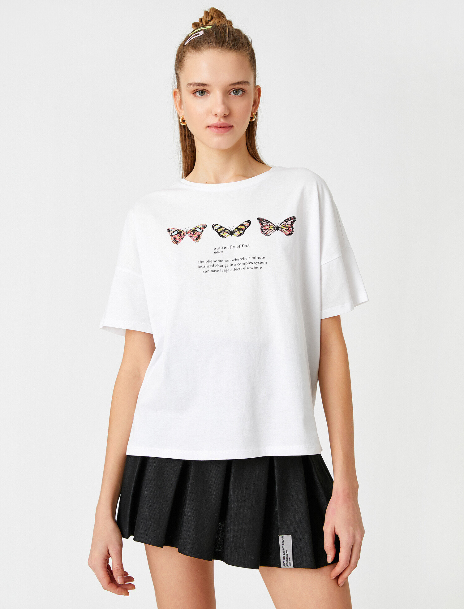   Baskılı Kısa Kollu Pamuklu Tişört