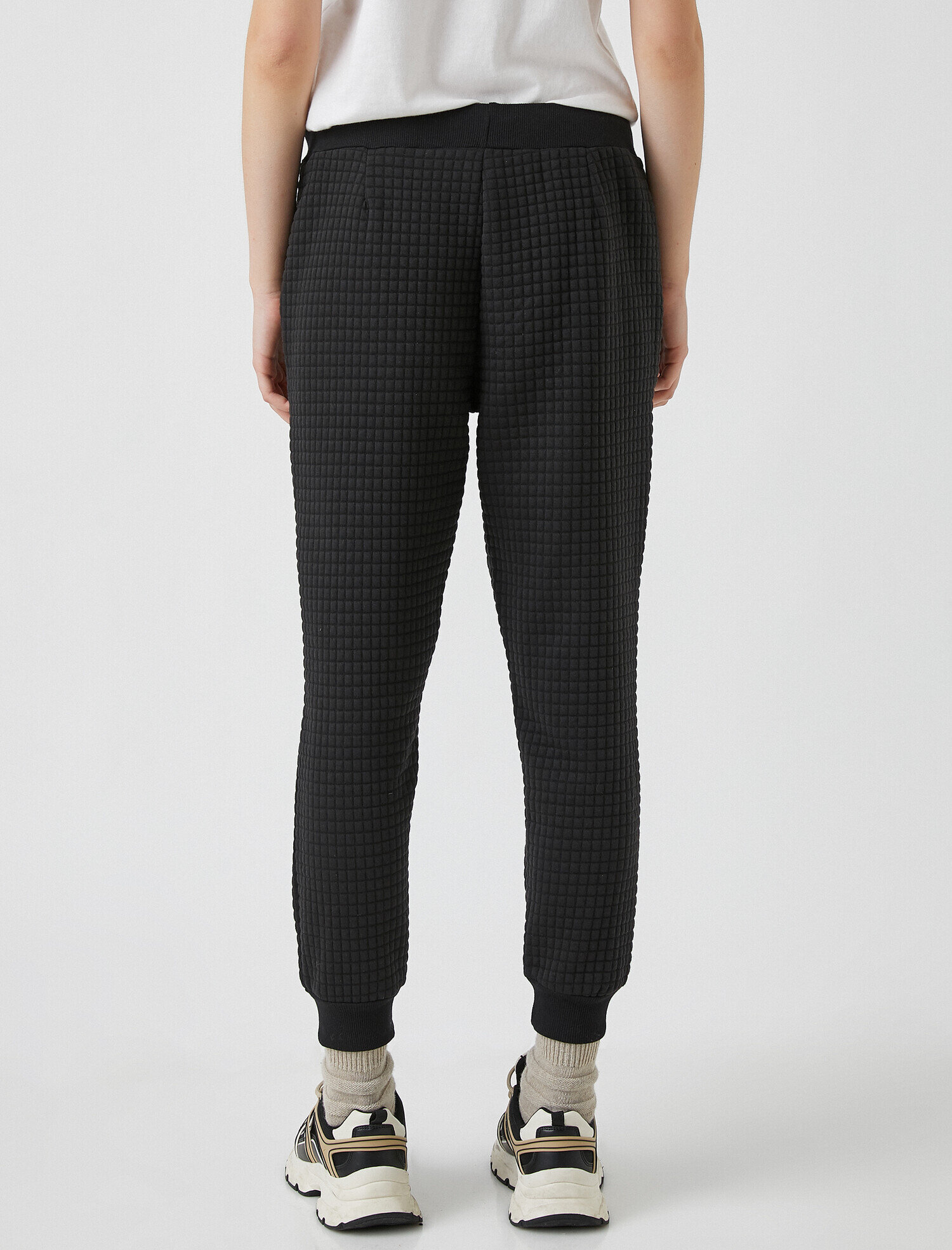   Kareli Belden Bağlamalı Eşofman Altı