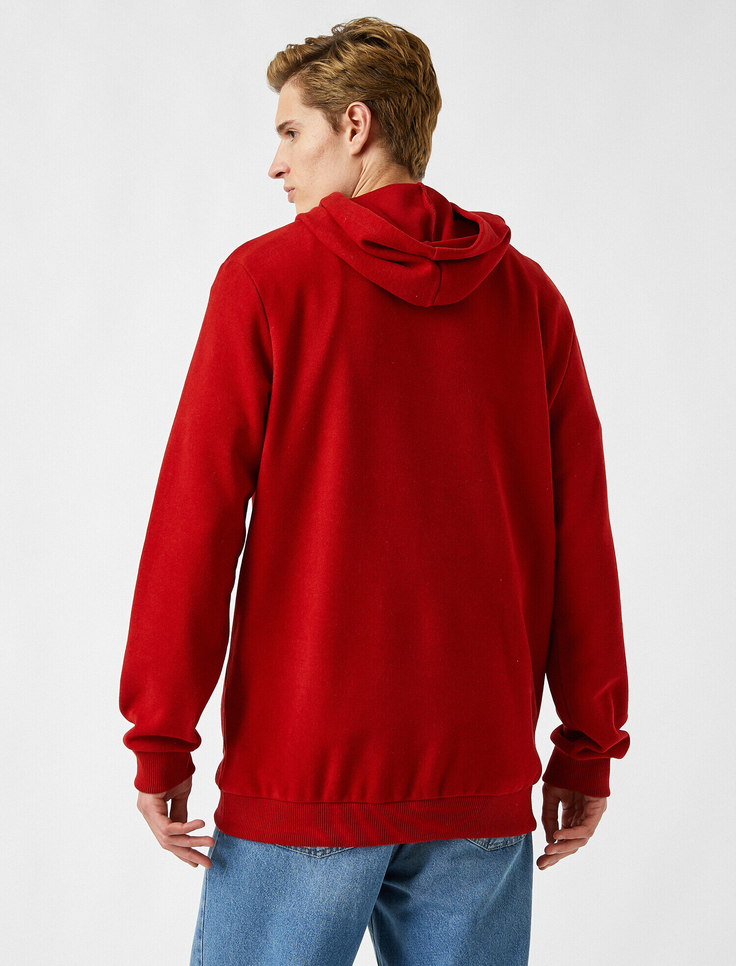   Oversize Basic Kapüşonlu Sweatshirt