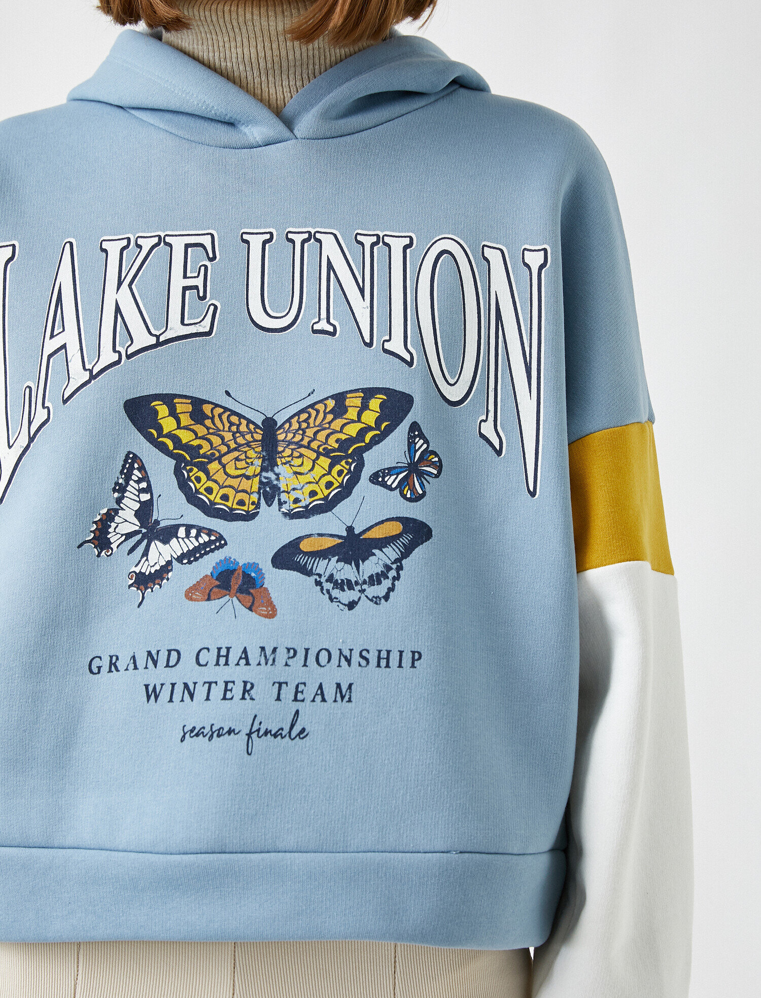 Kapüşonlu Baskılı Sweatshirt
