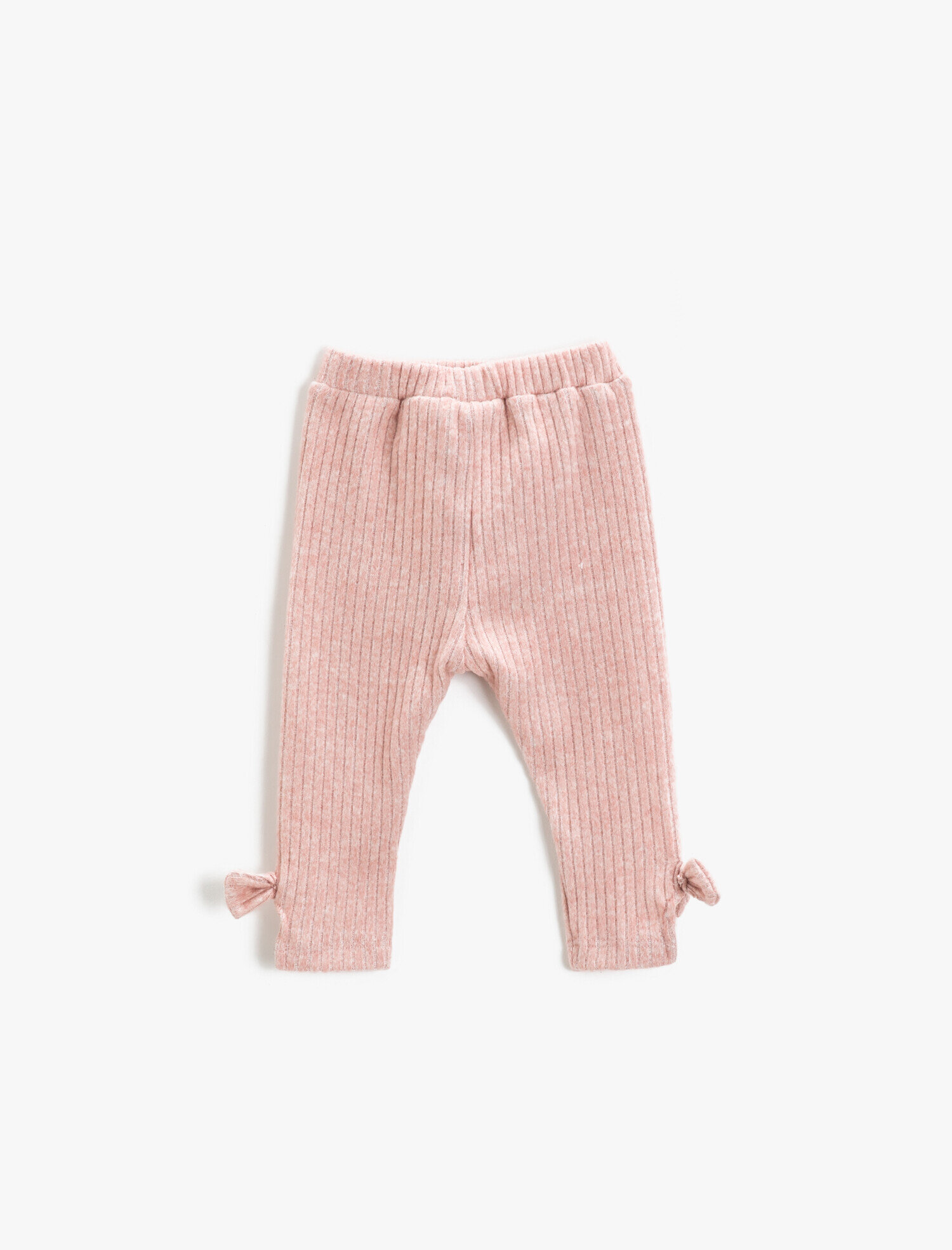  Kız Bebek Beli Lastikli Paçası Fiyonklu Tayt