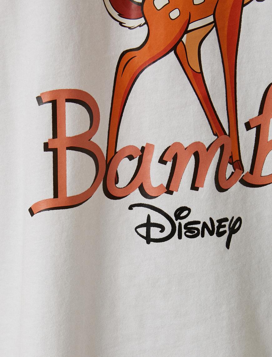   Disney Lisanslı Bisiklet Yaka Kısa Kollu Baskılı Tişört