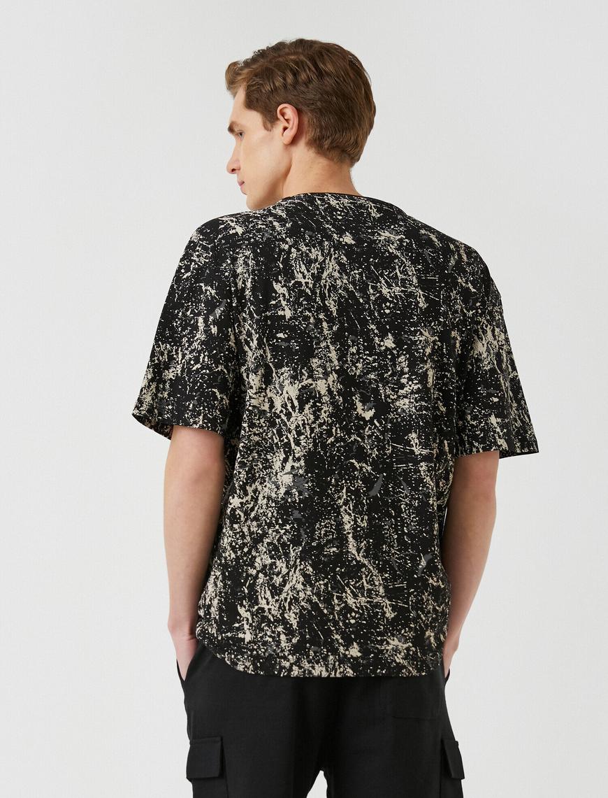   Desenli Oversize Tişört