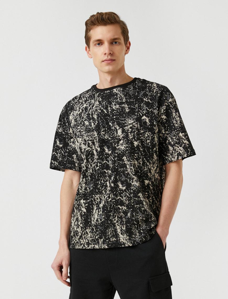   Desenli Oversize Tişört