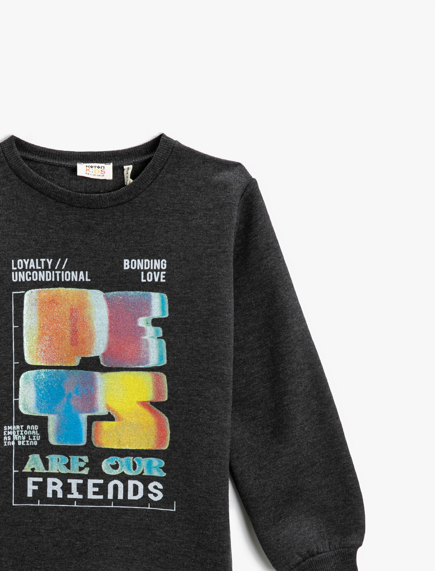 Erkek Çocuk Baskılı Uzun Kollu Sweatshirt Bisiklet Yaka