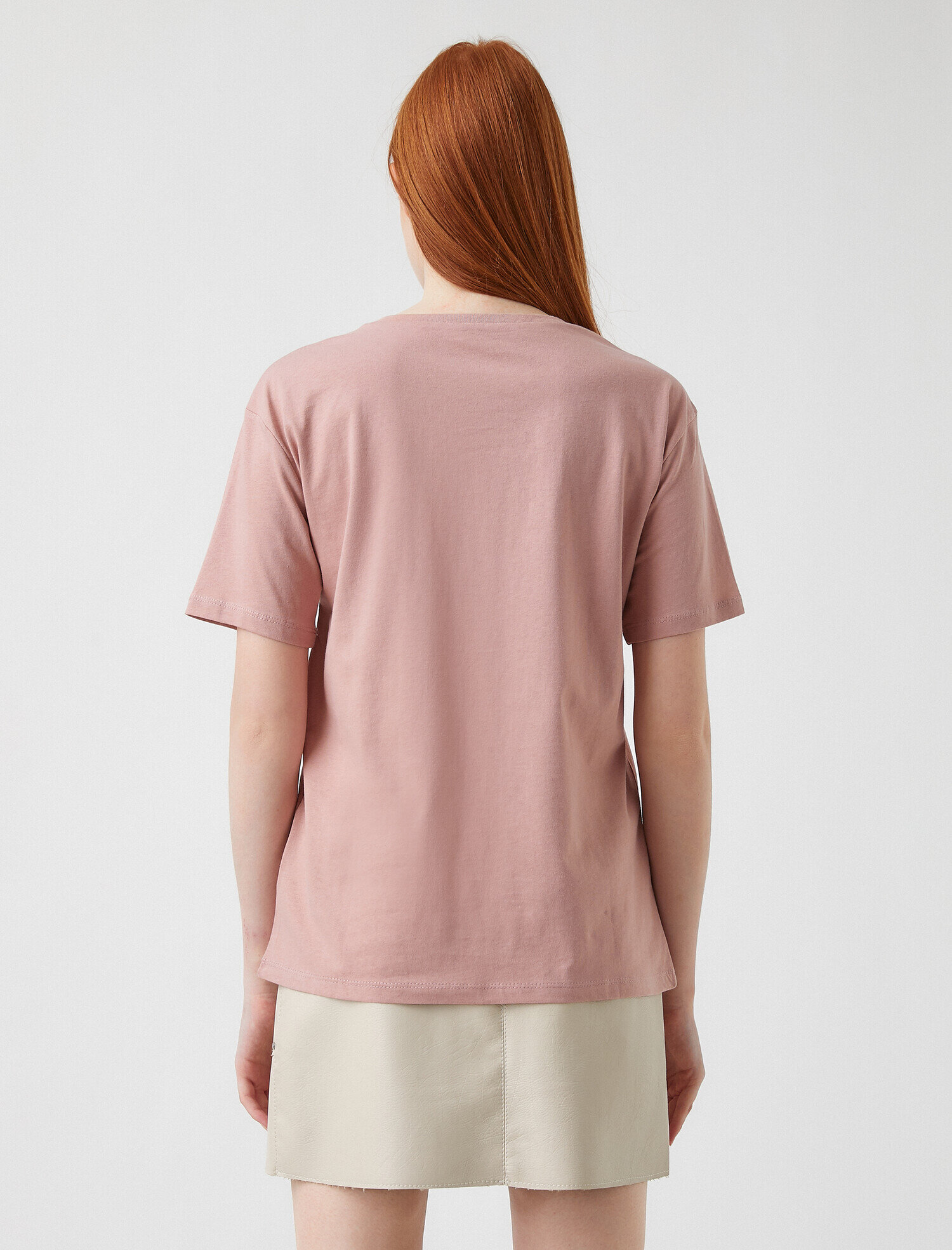   Baskılı Kısa Kollu Pamuklu Tişört