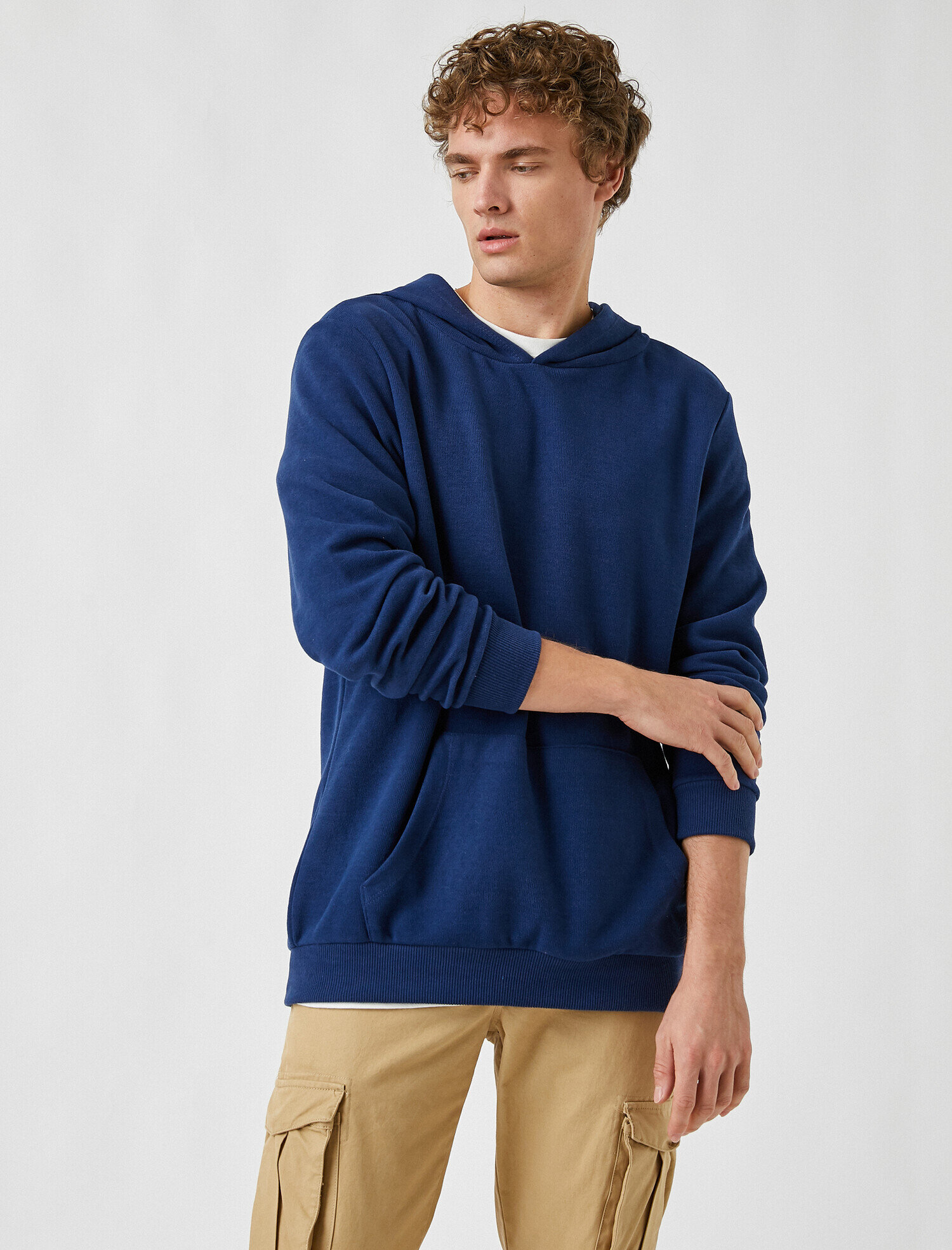   Oversize Basic Kapüşonlu Sweatshirt