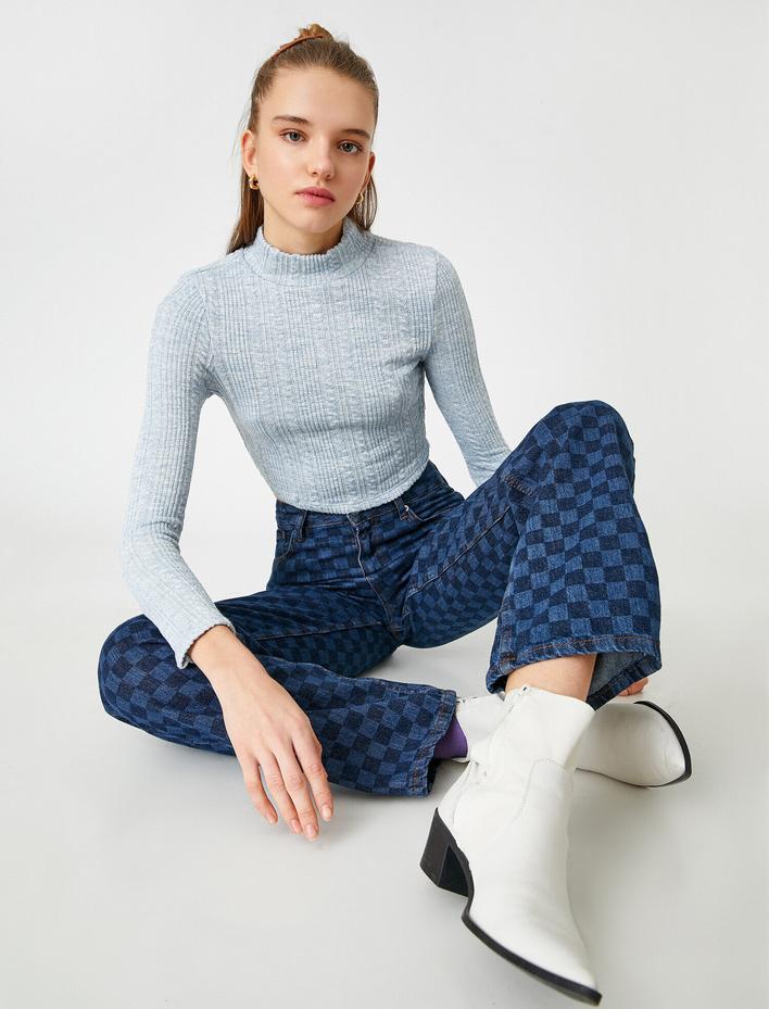  Boğazlı Uzun Kollu Kazak