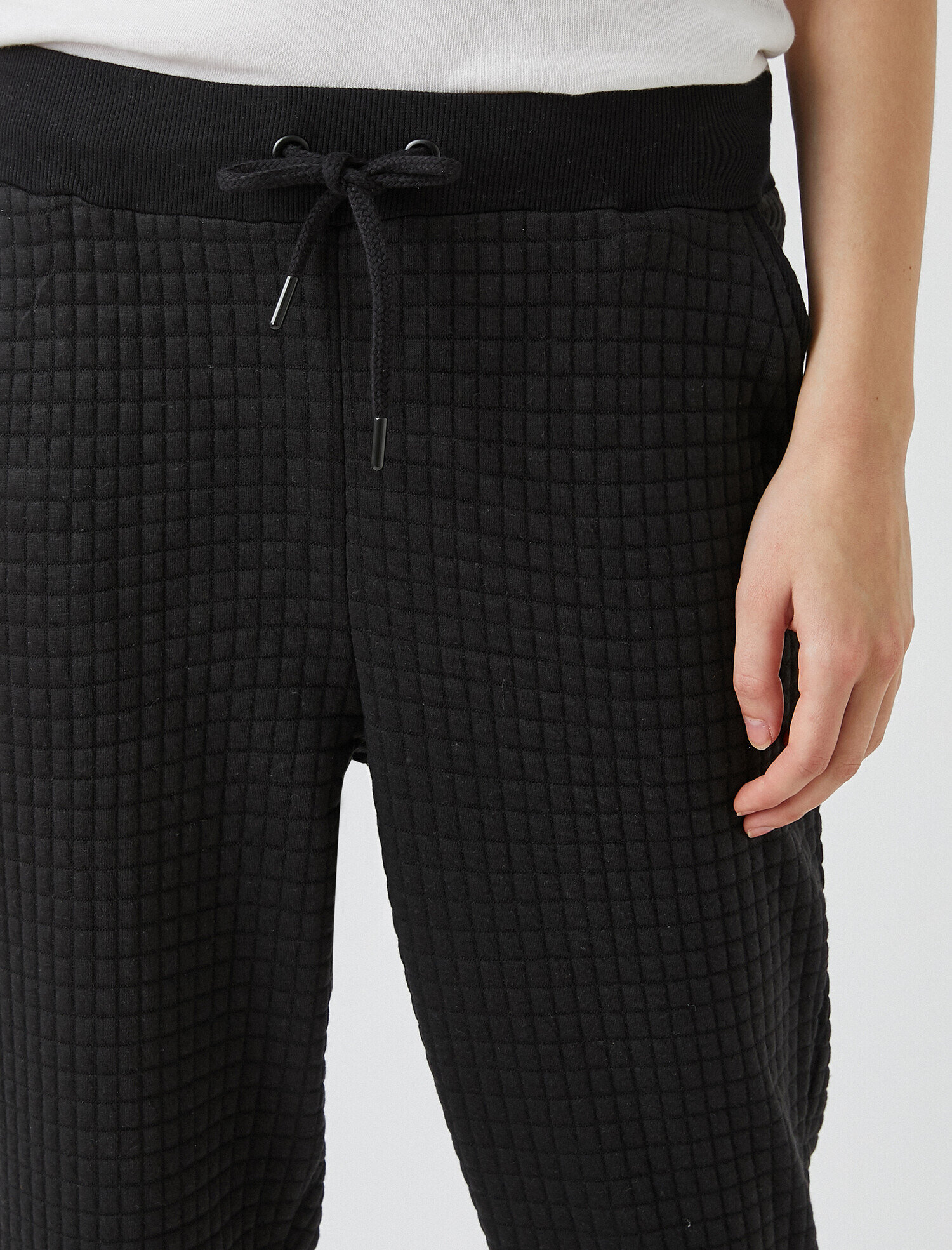   Kareli Belden Bağlamalı Eşofman Altı