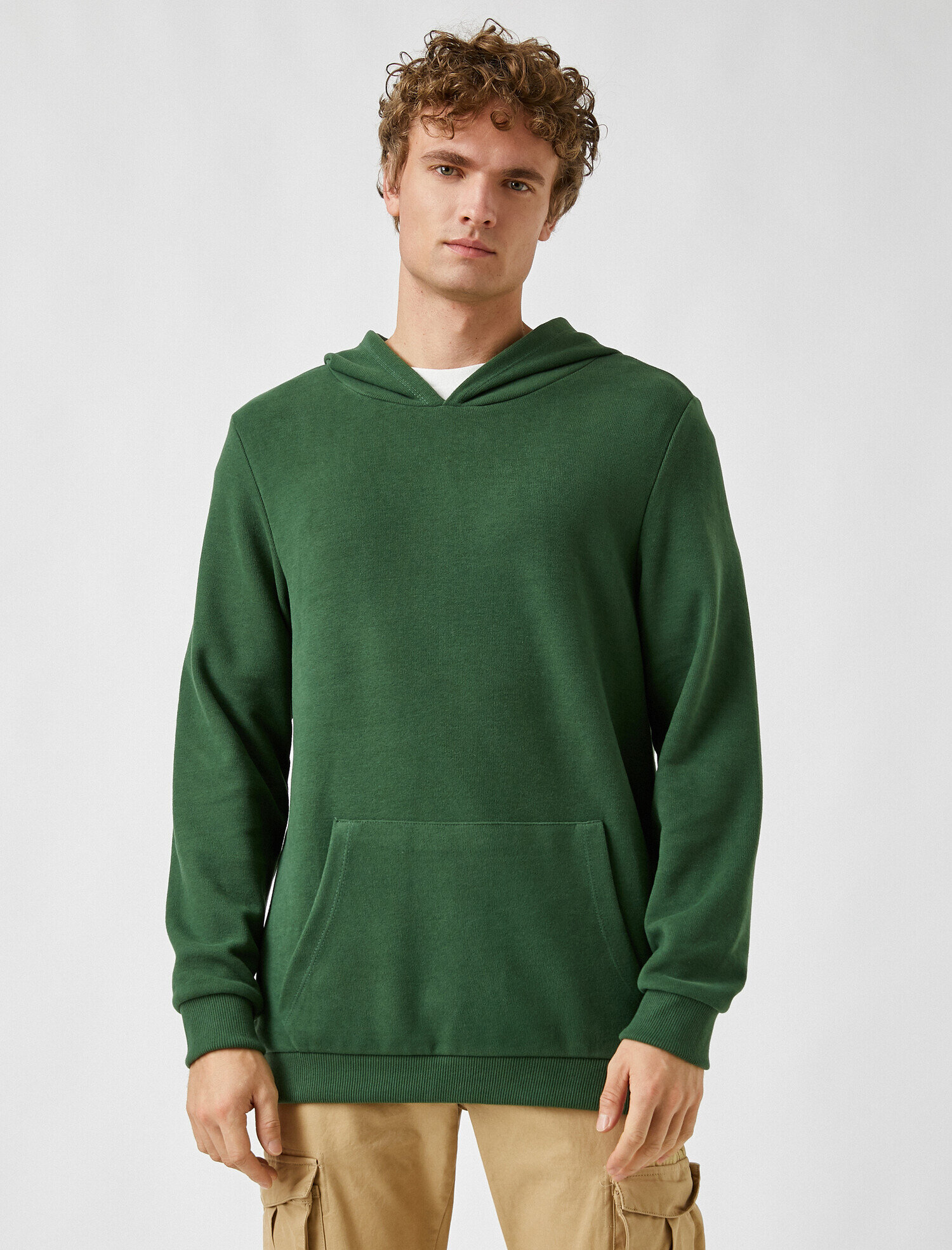   Oversize Basic Kapüşonlu Sweatshirt