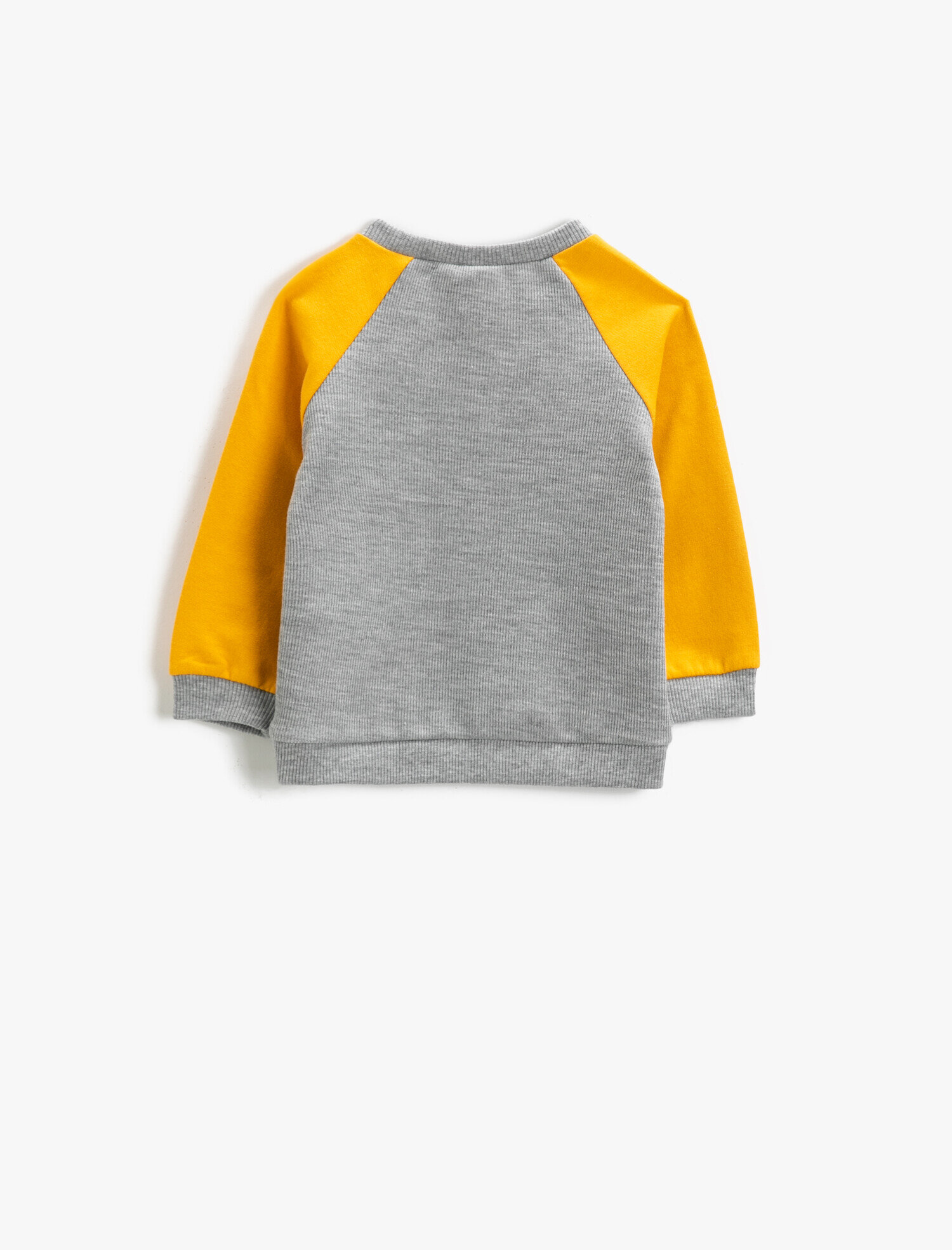  Erkek Bebek Canavar Baskılı Sweatshirt Bisiklet Yaka